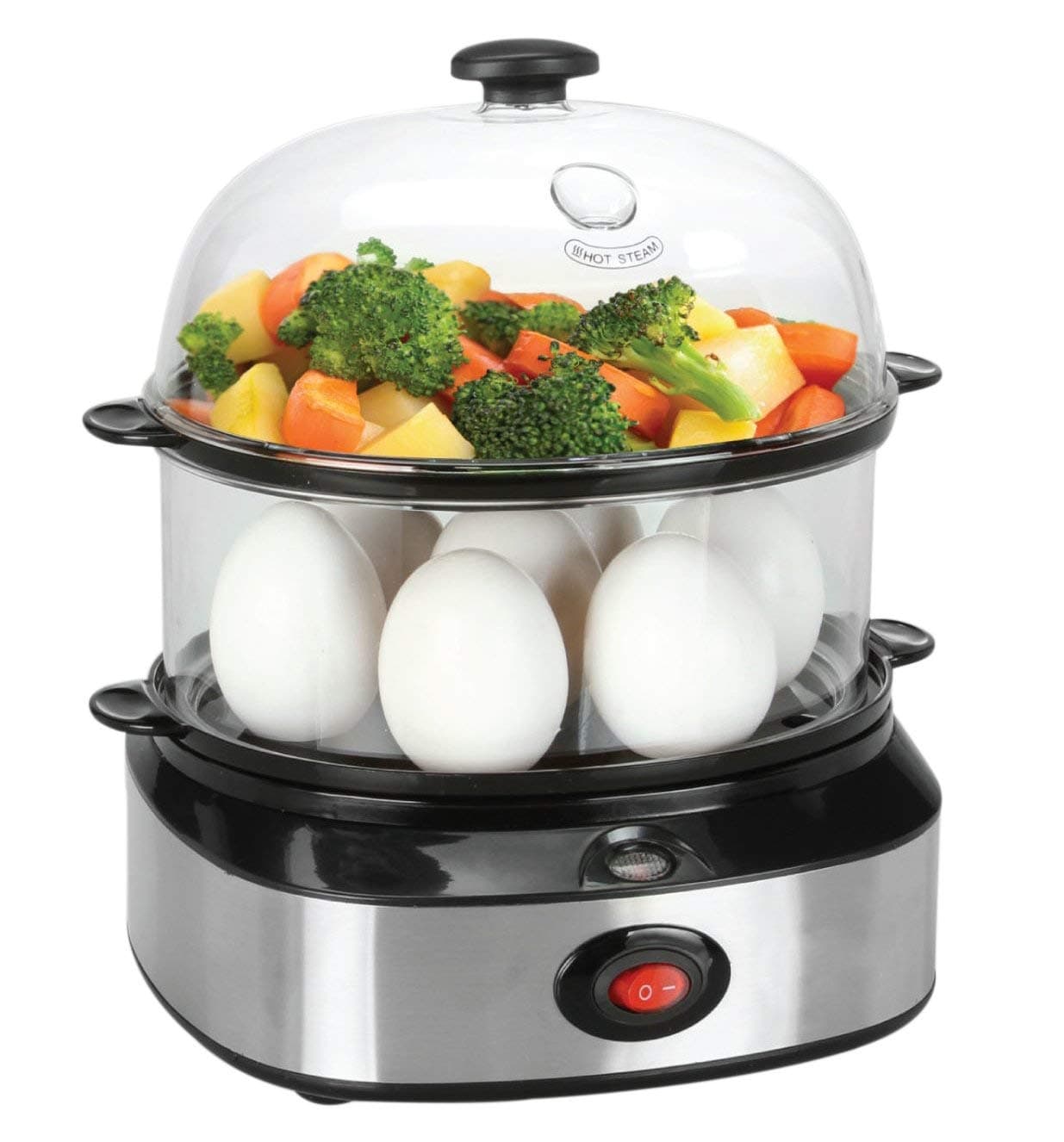 Egg Boiler, Egg Cooker, Ideal Soft and Hard Boiled Egg Cooker 7 Egg Capacity - with Removable Tray & Auto Shut Off Feature - White