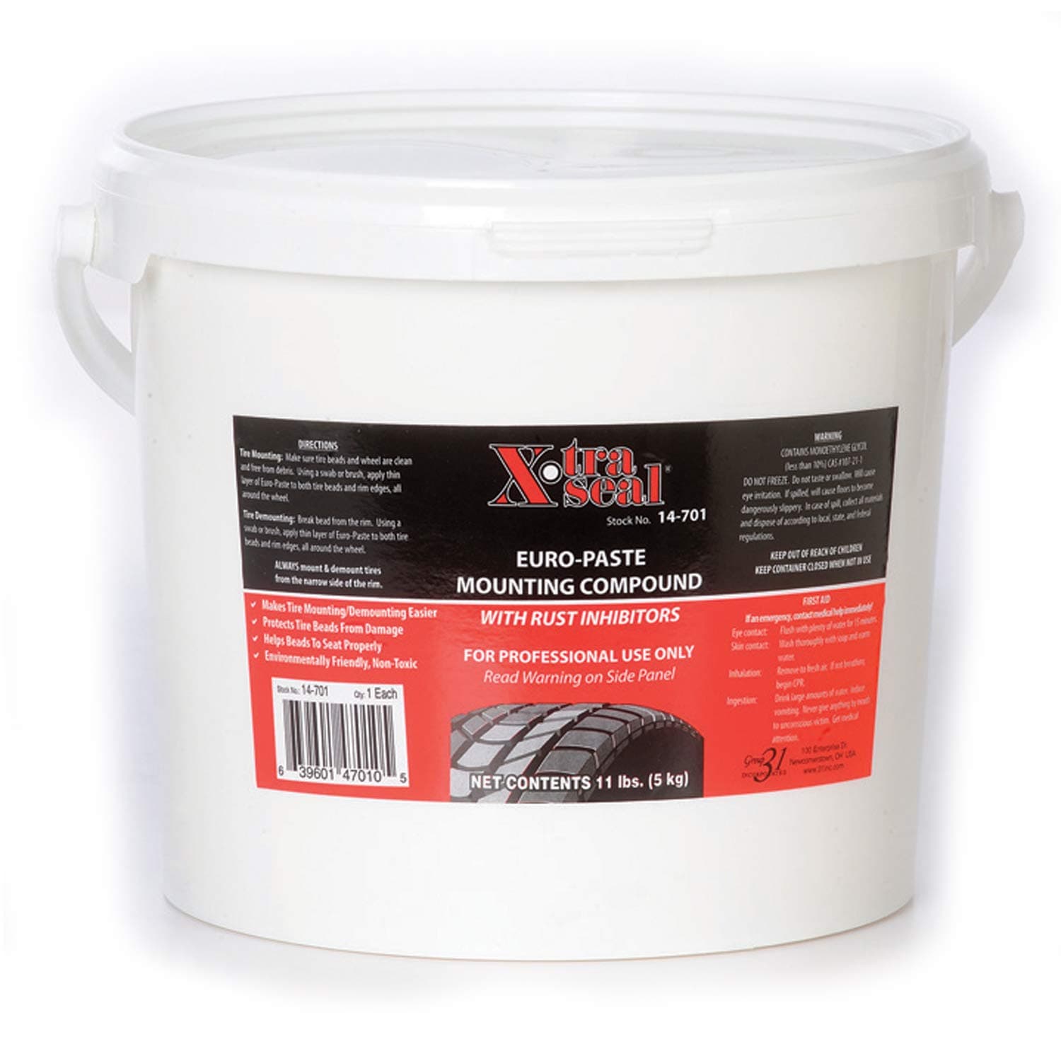 X-Tra Seal 14-701 Tire Paste Mounting Compound, White, 11 lbs.