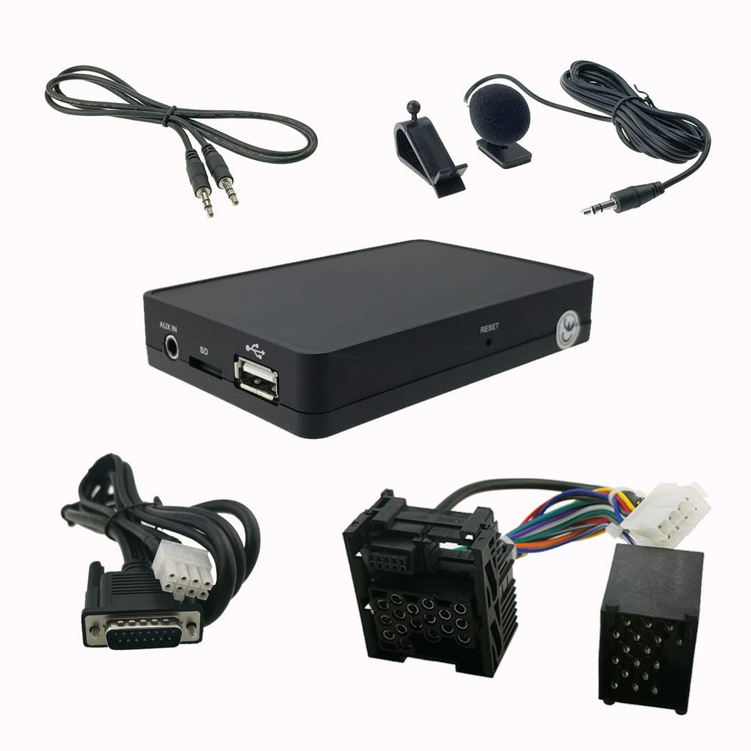 Bluetooth A2DP Handsfree USB SD AUX Adapter for BMW e46 e39 Round Pin
