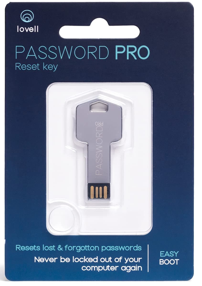 Password Reset Key Pro Next Generation - USB 3.0 Works w/Windows 98, 2000, XP, Vista, 7, & 10 - Fast Access No Internet Connection Needed - Reset Lost Passwords on Windows Based PC & Laptop
