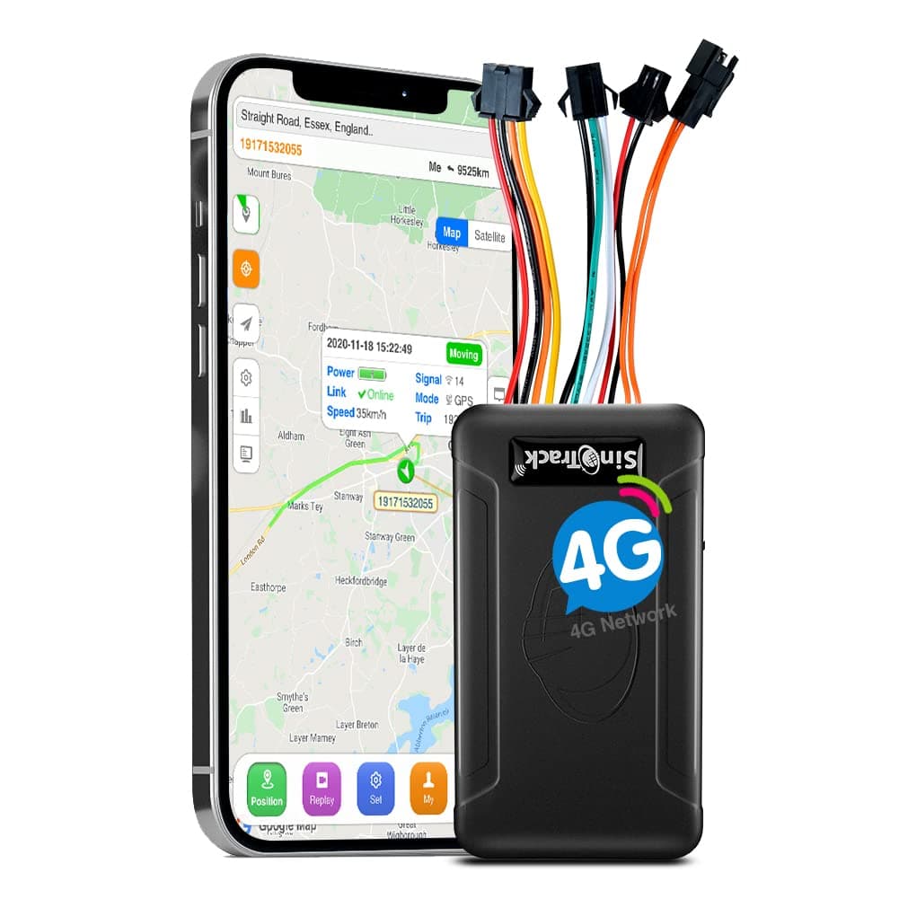 SinoTrack 4G GPS Tracker for Vehicles, ST-906L GPS Tracker Locator Real-Time Location Tracking Device with Voice Monitor Car Motorcycle GPS Device for Truck Taxi with No Monthly fee Platform