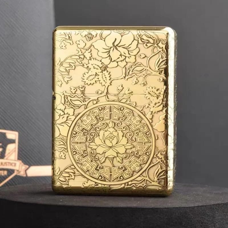 ZORRO 912 Windproof Brass Lighter – Retro Waterproof Constantine Style Shell, Refillable Kerosene Grinding Wheel Pocket Lighter Gift for Men Brass B