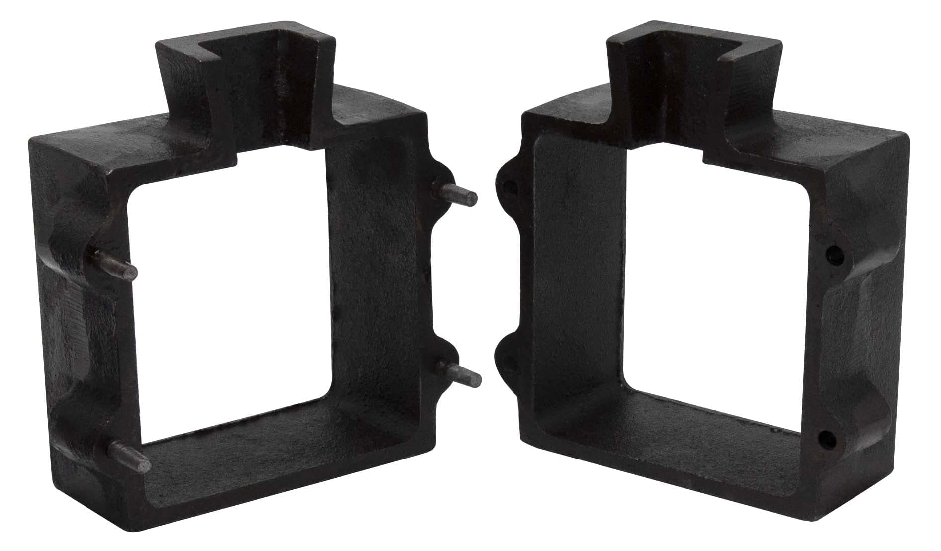 XL Deep Cast Iron 2-Piece Flask Mold Frame for Sand Casting Jewelry Making Petrobond Delft Clay Metal Casting Pouring Gold Silver Copper Brass Peweter 4" X 4" X 4"