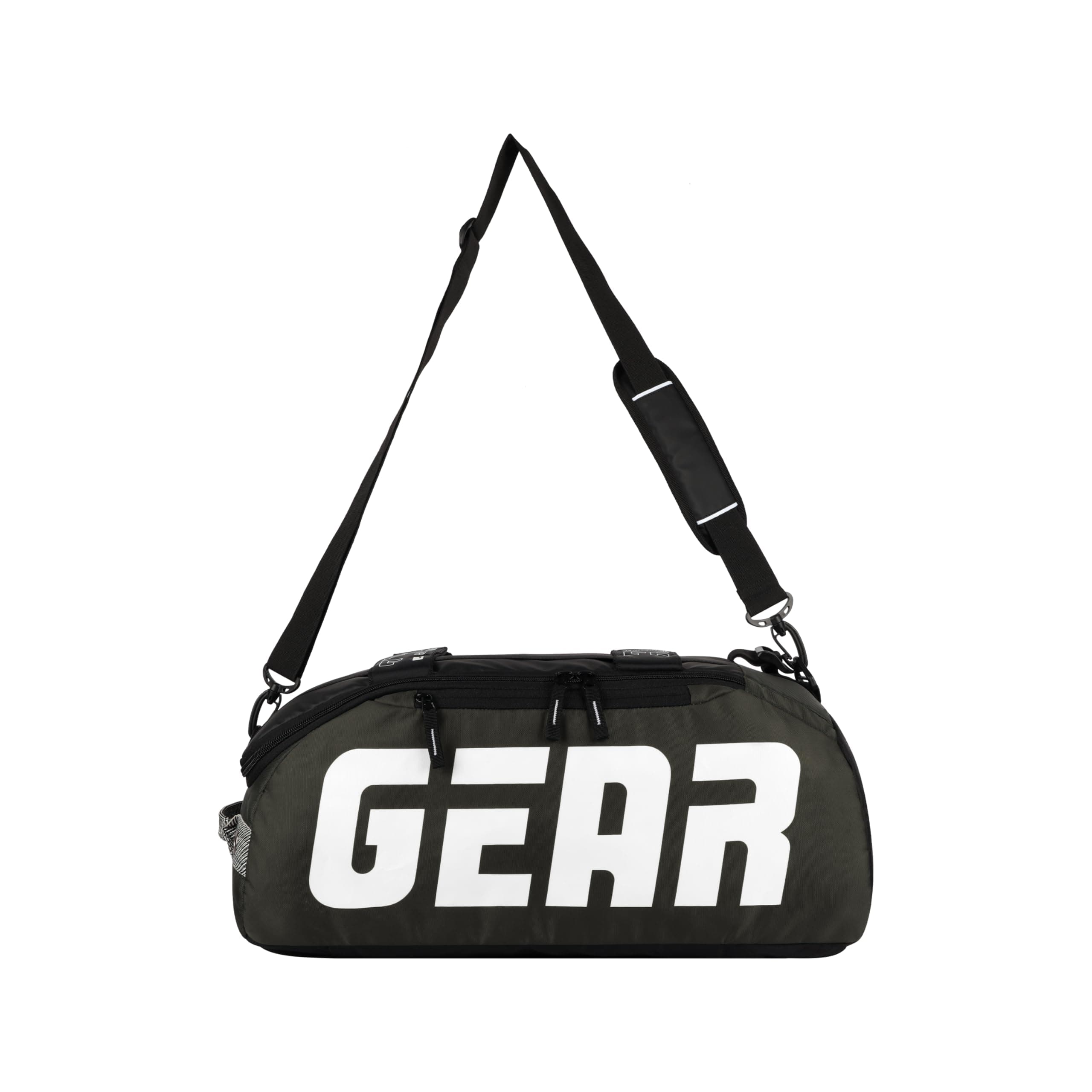 Gear Statement Maxis 3.0 10"/29L Medium Water Resistant Polyester Duffle Bag/Travel Bag/Gym Bag for Men & Women(Black-Olive, 20 Cm)