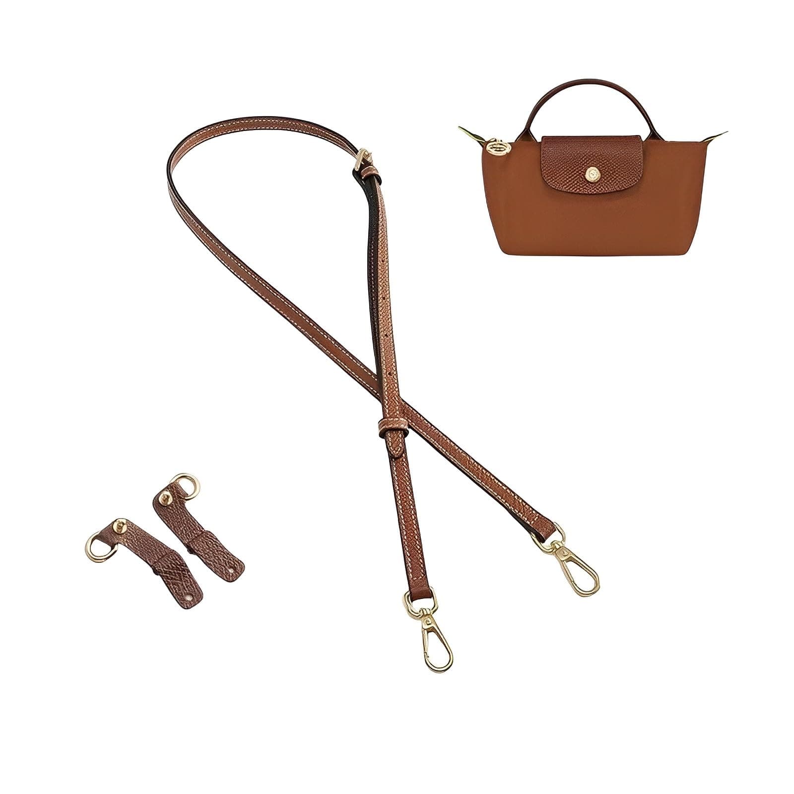 Adjustable Leather Replacement Straps - Ideal for Longchamp Le Pliage Original