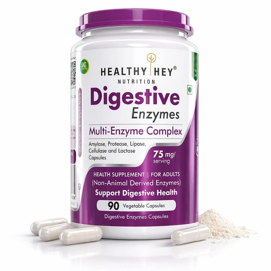 Digestive Enzyme - Multi-Enzyme Complex -Support Digestive Health - 90 Vegetable Capsules