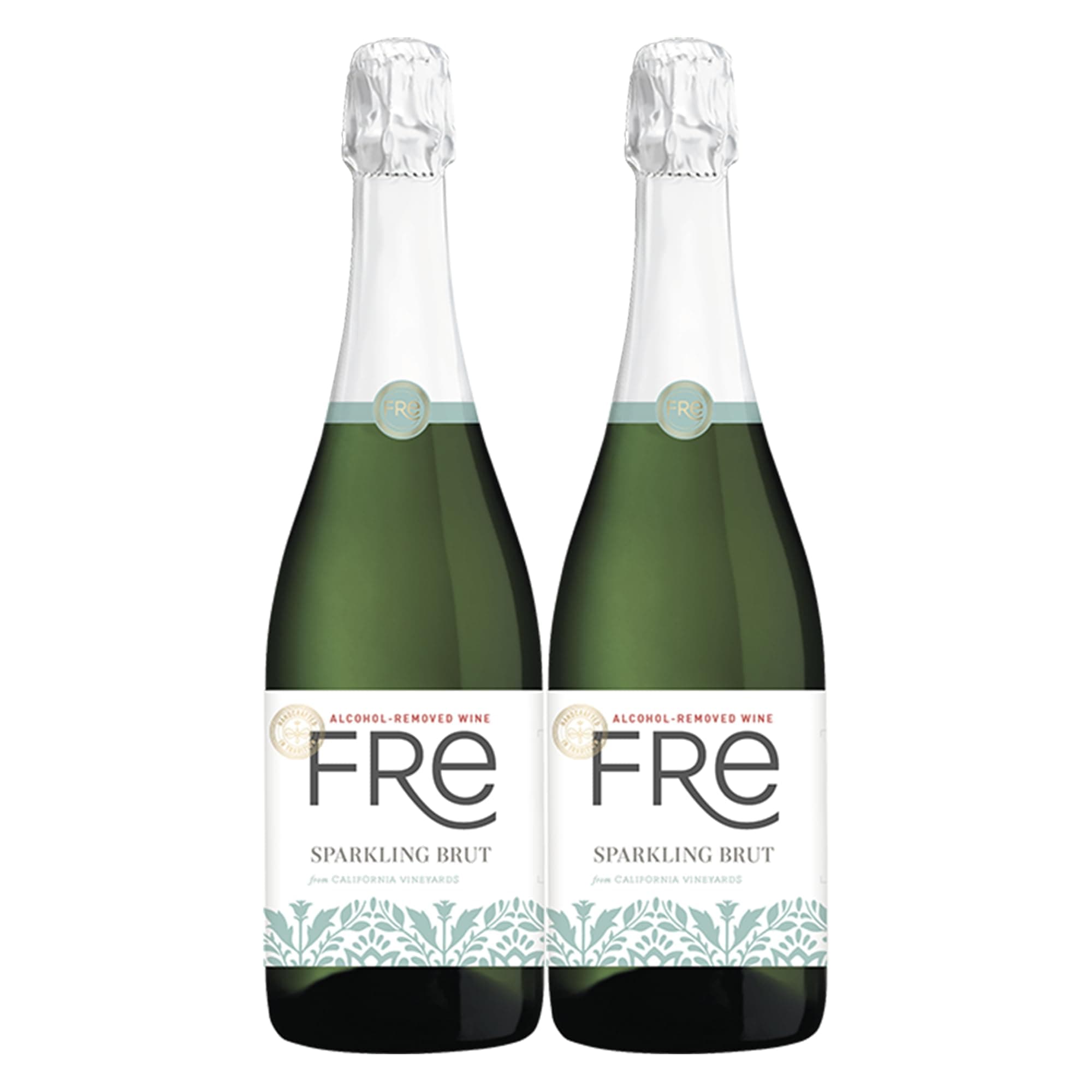 Sutter Home Fre Sparkling Brut Non-Alcoholic Champagne Experience Bundle with Seasonal Wine Pairings & Recipes, 12/750ML, 2-Pack