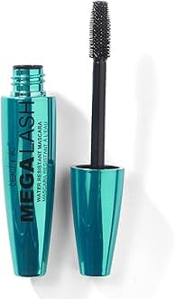 Mega Lash Water Resistant Mascara - Vegan, Ultra Black, Water Resistant, Hard wearing, Smudge-Proof, Lash Building Formula For Volume Glam Lashes - 12ml