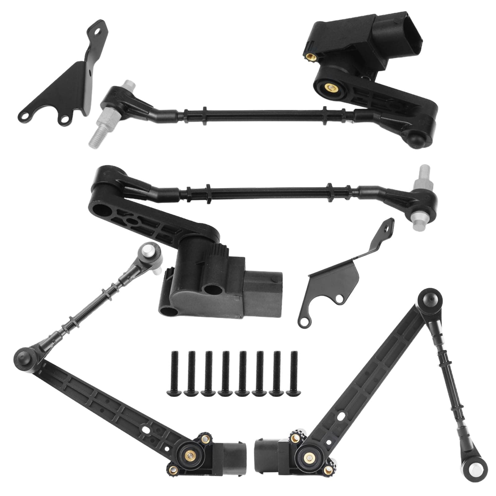 Height Sensor 4-Piece Set for Range Rover L322 2010-2012 3.6 TDV8,4.4 TDV8,L322 2002-2009 4.2L,4.4L Replacement# LR020626,LR020627,LR020628,LR020629