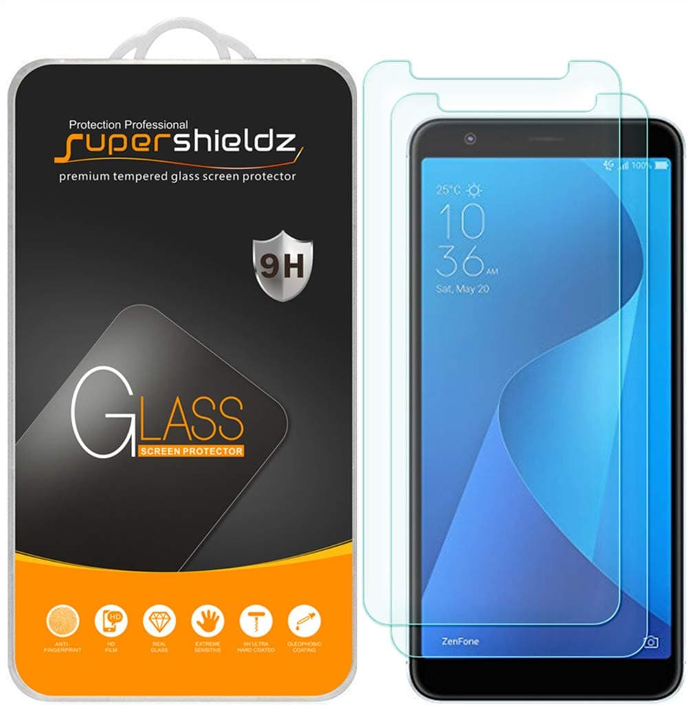 Supershieldz (2 Pack) Designed for Asus Zenfone Max (M1) ZB555KL Tempered Glass Screen Protector, Anti Scratch, Bubble Free