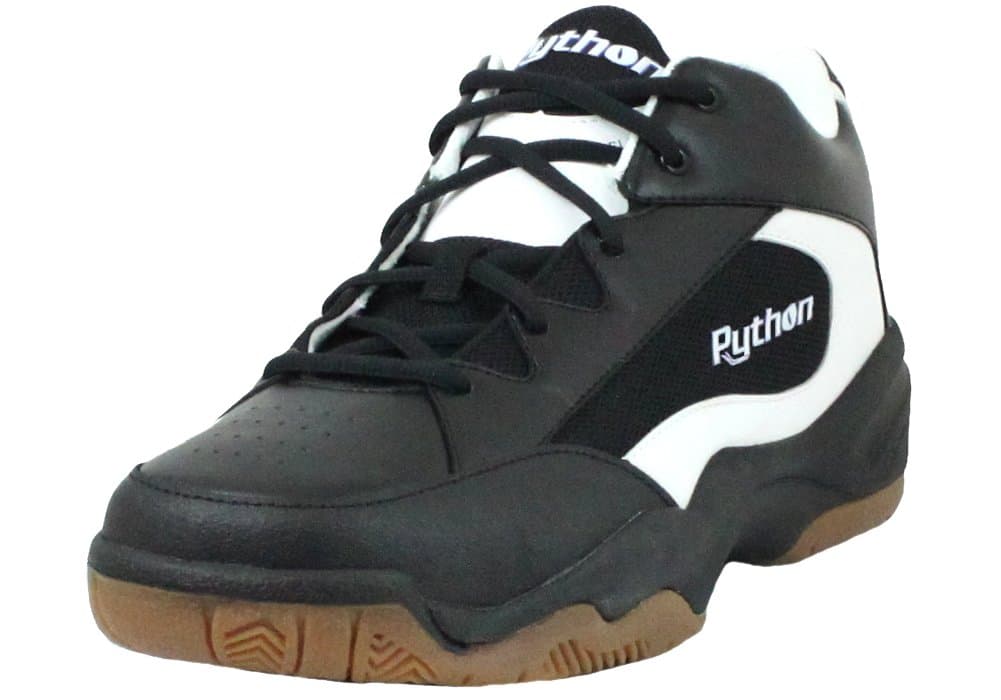 Python RacquetballPython Wide (EE) Width Indoor Mid Racquetball (Squash, Indoor Pickleball, Badminton, Volleyball) Shoe (White and Black Colors Available)