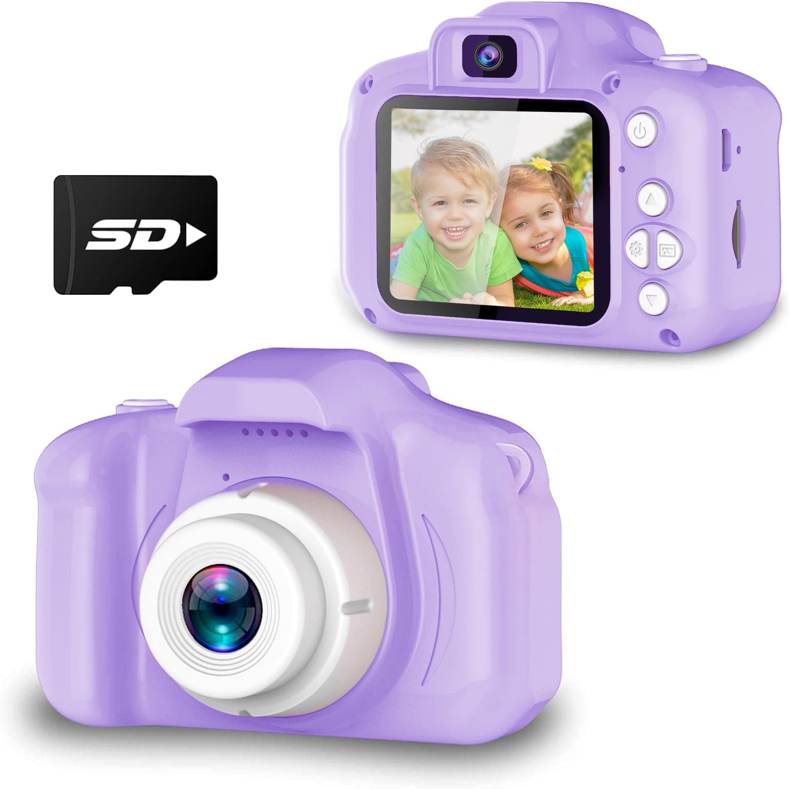 Kids Selfie Camera Purple White