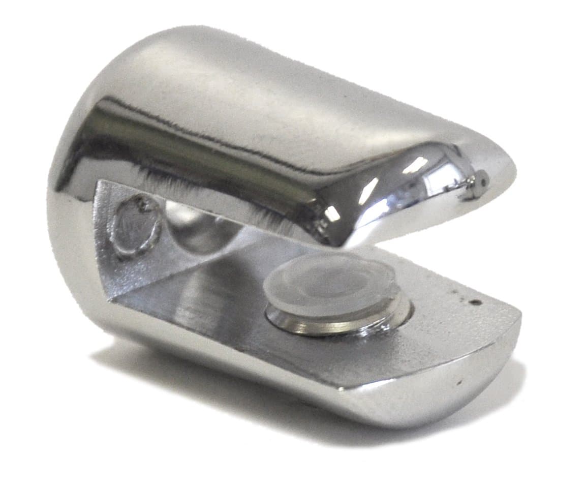 2 Chrome Finish Glass Shelf Support