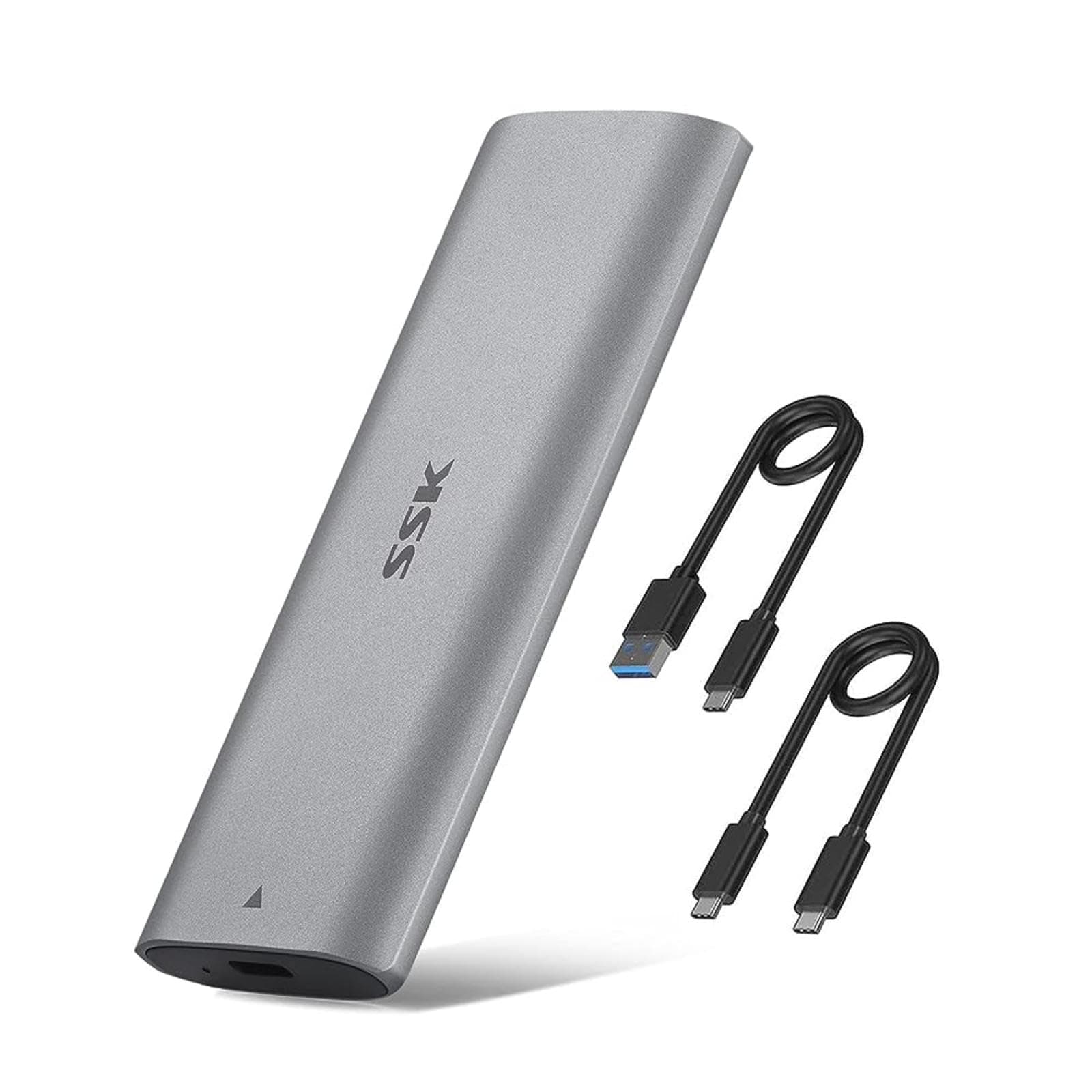 M.2 NVMe Enclosure, Tool-Free SSD Enclosure Adapter, USB C 3.2 Gen 2 10Gbps PCIe MKey External Solid State Drive Case, Support UASP Trim for 2230/2242/2260/2280 (SATA NOT Supported)