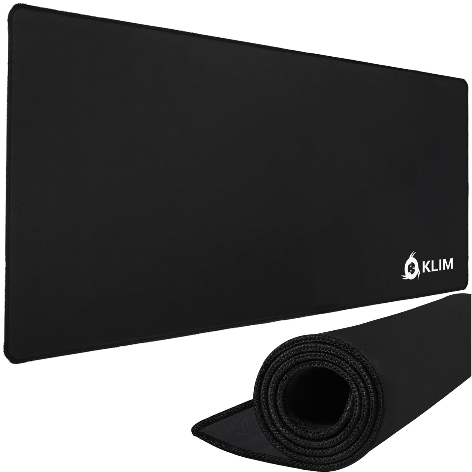 KLIM Mousepad XXL - Extended Surface - Extra Large Gaming Mousepad Mat - Non-Slip Rubber Base - High Precision Textured Surface - 900 x 400 x 4 mm - Black