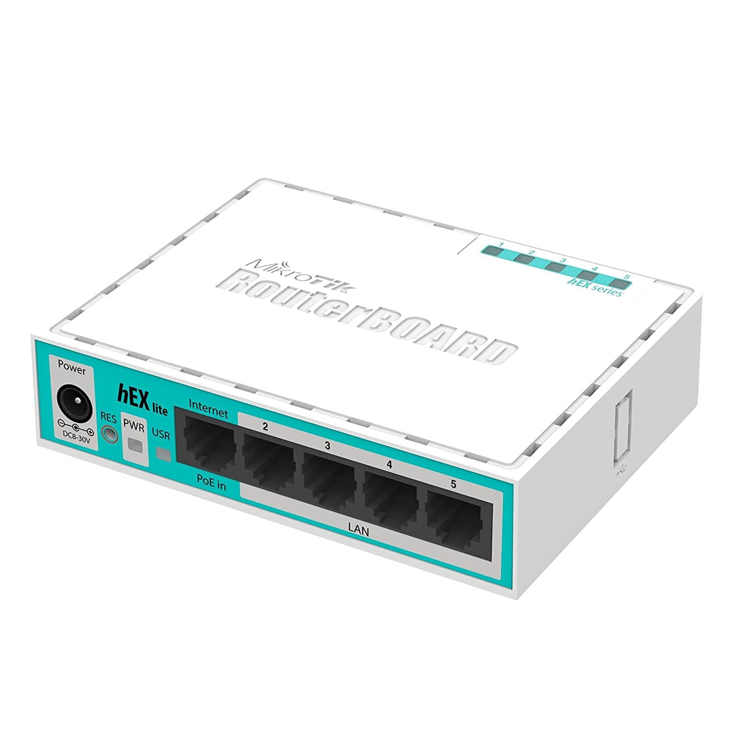RB750R2 hEX lite Ethernet LAN White - routers (DC, White, RouterOS, Ethernet (RJ-45))