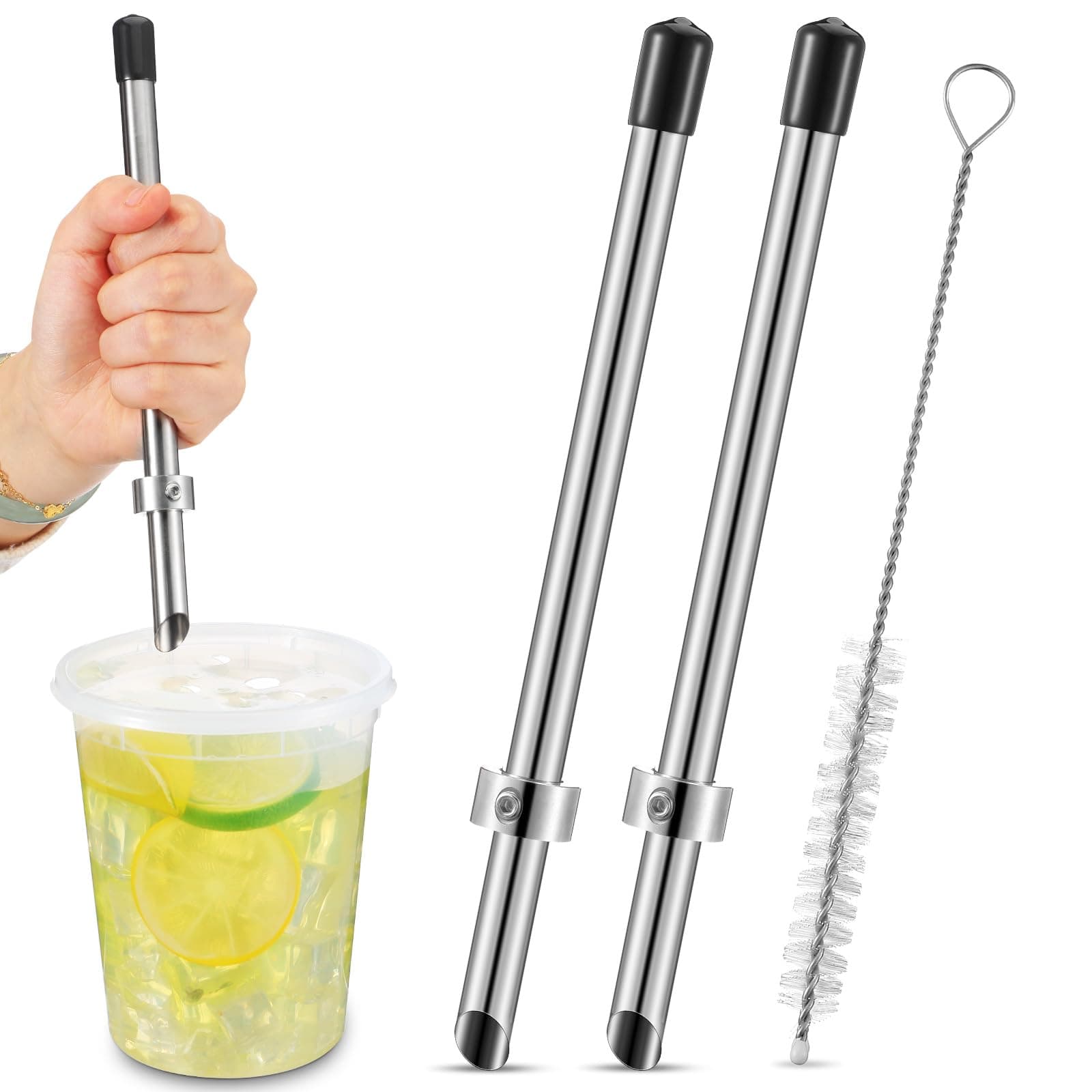 Straw Puncher for Plastic Lids Lemonade Cups
