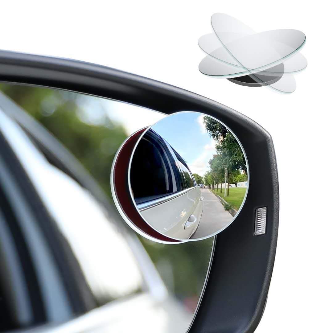 2pcs Blind Spot Mirror, 360 Degree Adjustabe HD Glass, 2" Round HD Glass Convex Rear View Mirror, for any Car, Van, Suv and Trucks.
