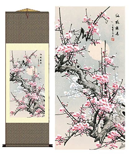 Grace Art Asian Wall Scroll, Plum Blossom