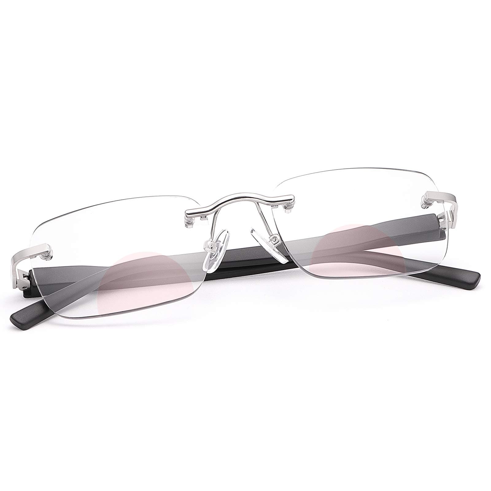 Photochromic Bifocal Reading Glasses Blue Light Blocking Spring Hinge Sun Readers Transition Sunglasses for Women and Men