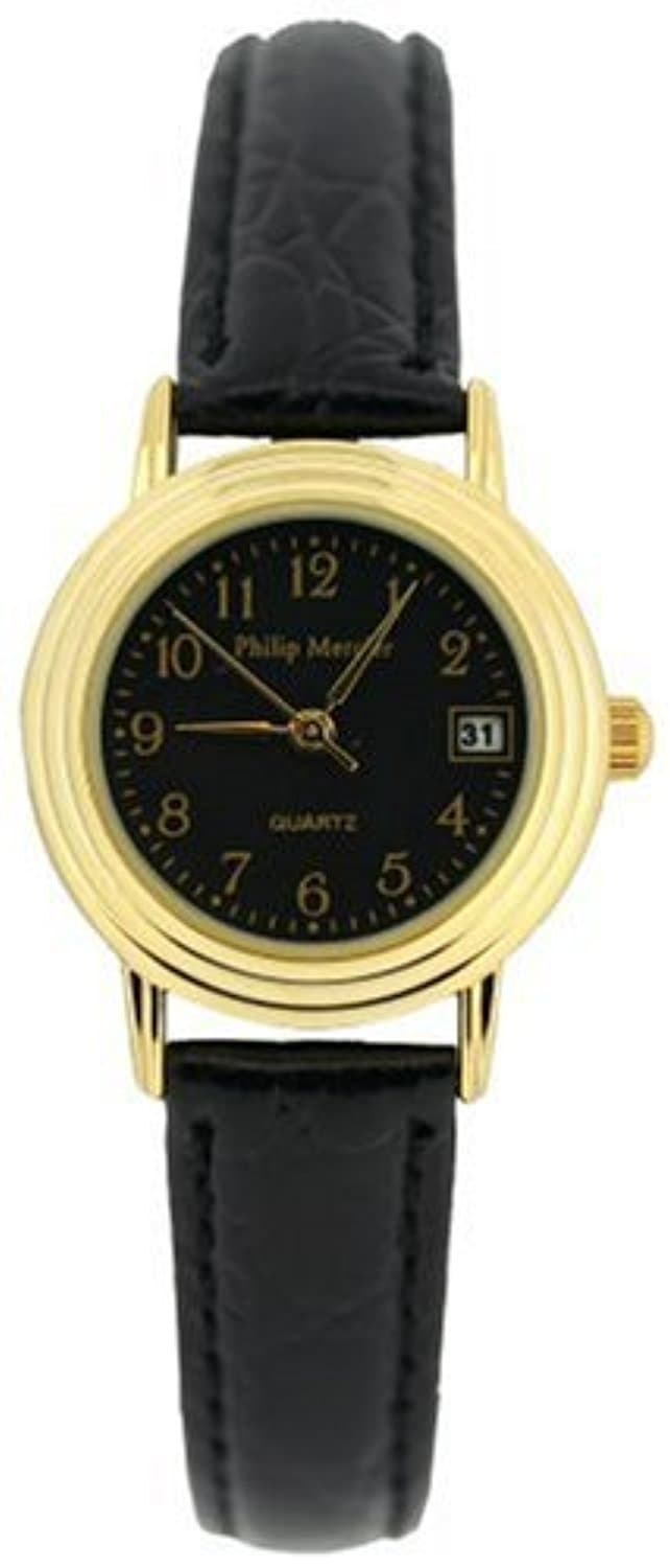 Ladies Black Dial Easy Read Strap Watch - SML01/B