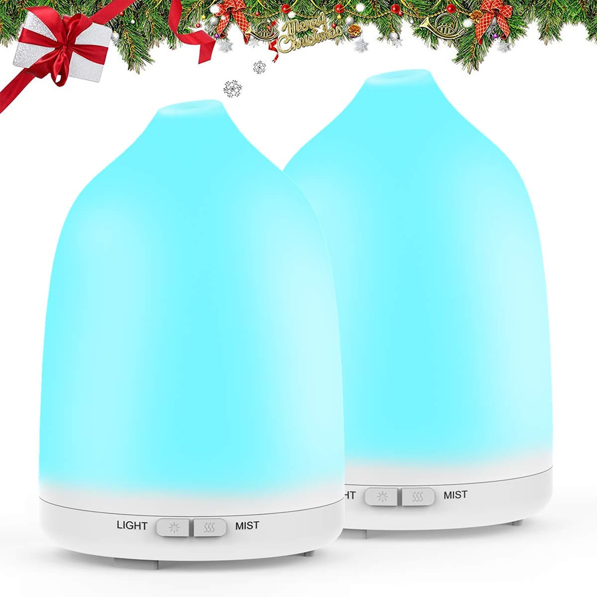 Aromatherapy Essential Oil Diffuser by Smiley Daisy - 80ml Water Capacity - Great Gift for Women and Men
