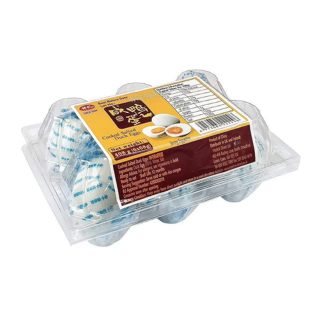 Cooked Salted Eggs 6 Pieces 408g