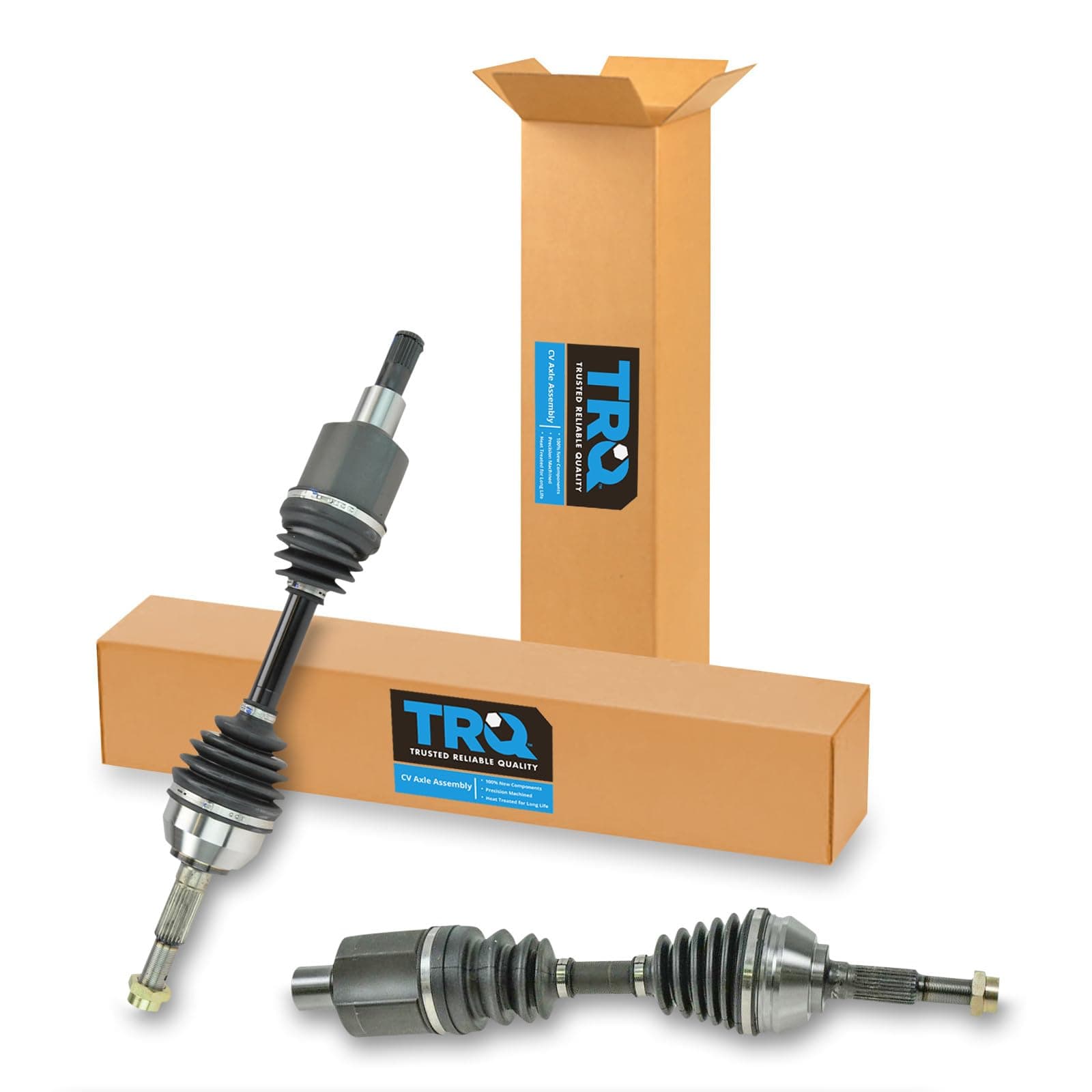 TRQ Front Driver and Passenger Side CV Axle Assembly Set 2 Piece Compatible with 97-05 Chevrolet Blazer 4WD 97-03 S10 4WD 04 S10 97-01 GMC Jimmy 4WD 97-03 Sonoma 4WD 97-01 Oldsmobile Bravada