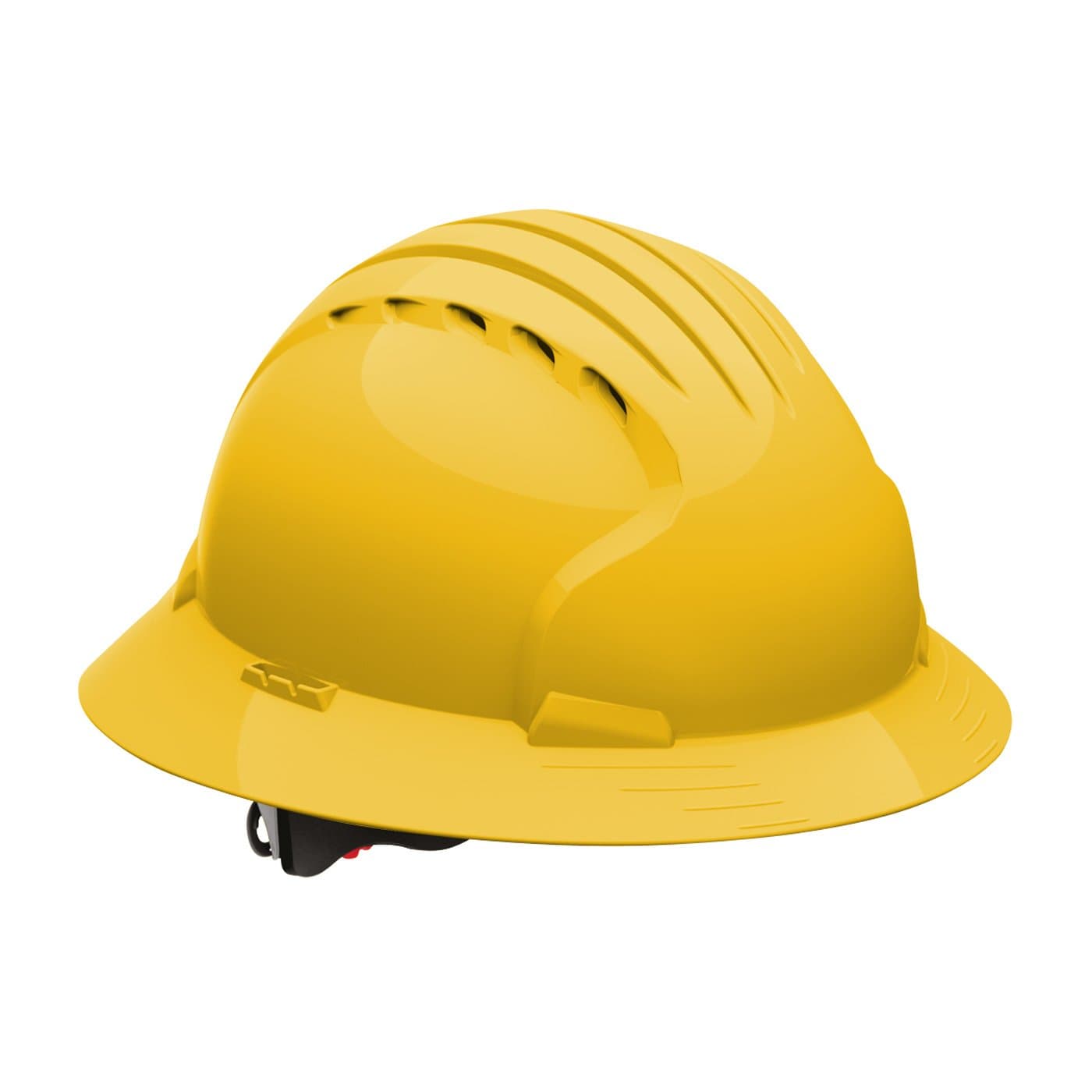 Evolution Deluxe 6161 280-EV6161V-20 Vented, Full Brim Hard Hat with HDPE Shell, 6-Point Polyester Suspension and Wheel Ratchet Adjustment
