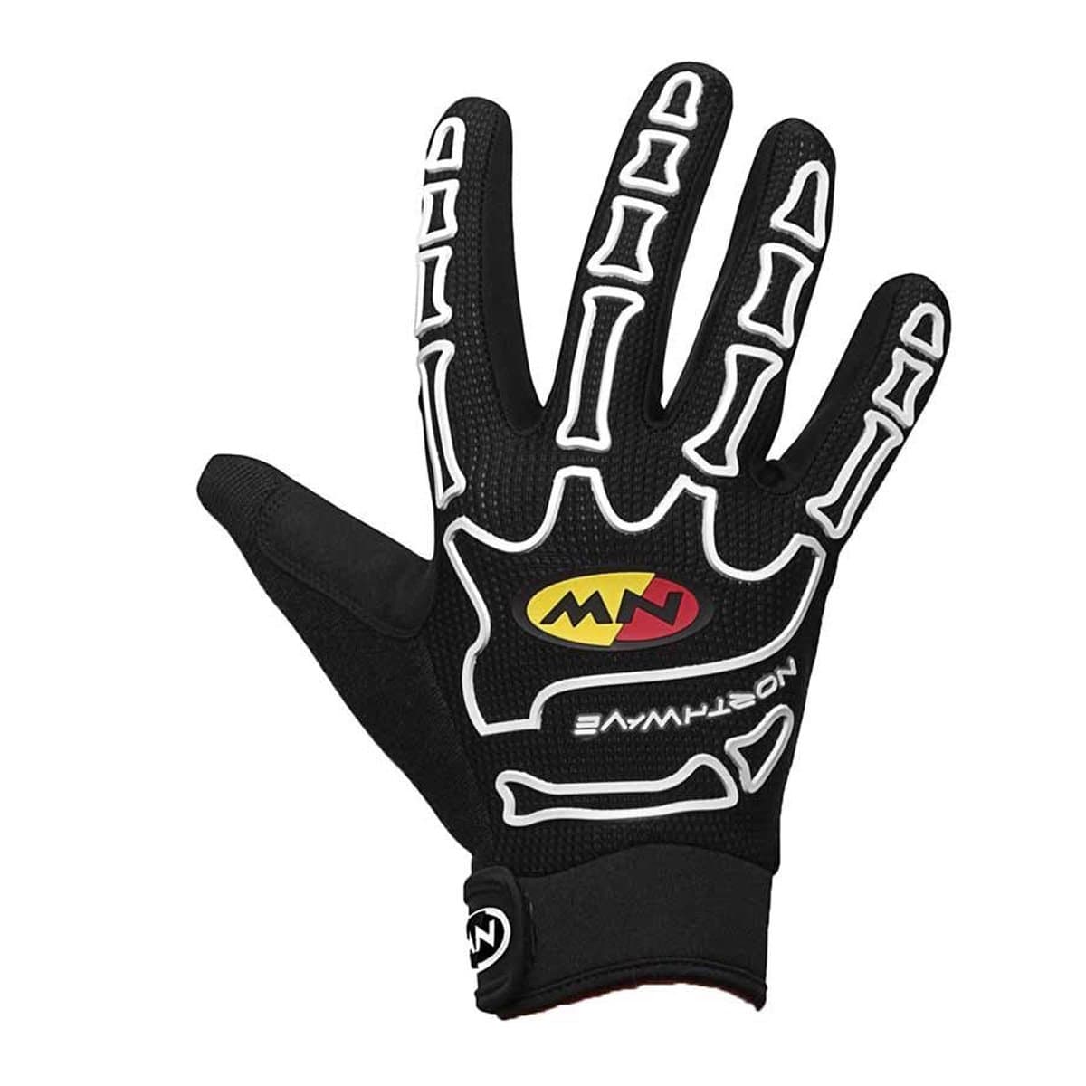 Northwave Skeleton Full Glove, Black/White