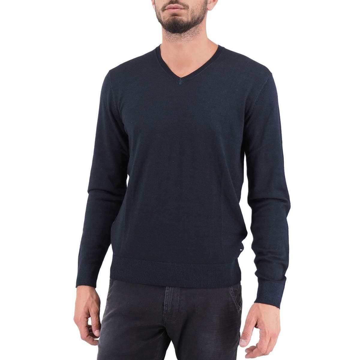 Replay, Basic Jersey with V-Neck Blue, RPY_UK3058.000.G21900 .970