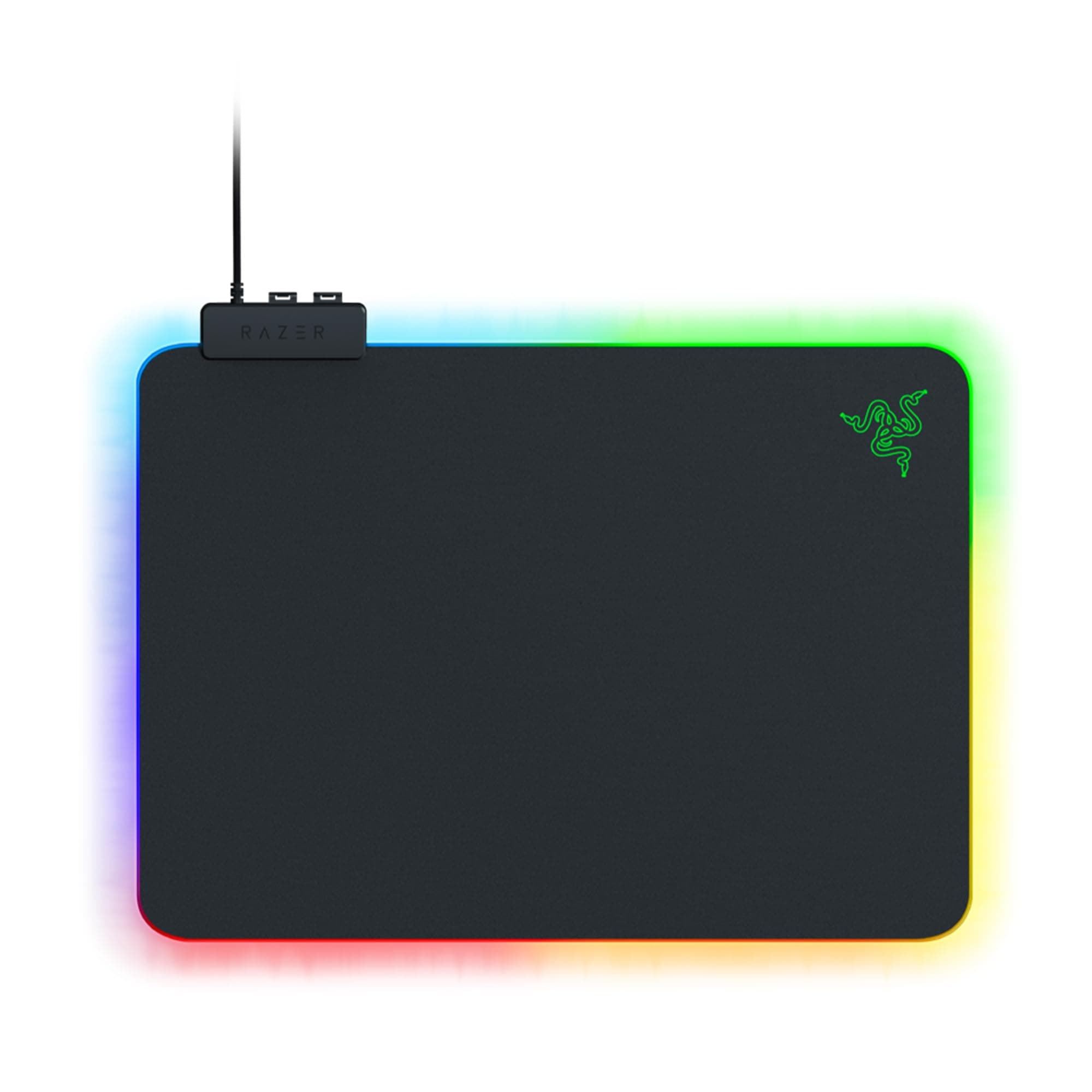 Firefly V2 - Gaming Mouse Pad (Gaming Mouse Mat, Micro-Textured Surface, Cable Holder, RGB Chroma Lighting) Black