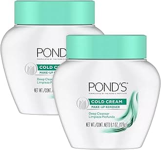 Pond’s Cold Cream Make-Up Remover, Deep Cleanser 2-Pack – Non-Comedogenic, Hypoallergenic, Dermatologist-Tested, 6.1 Oz Ea