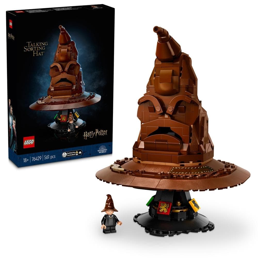 Harry Potter Talking Sorting Hat Set, Model Kit for Adults to build with 31 Randomised Sounds and a Character Minifigure, Wizarding World Gifts for Men, Women, Him or Her 76429