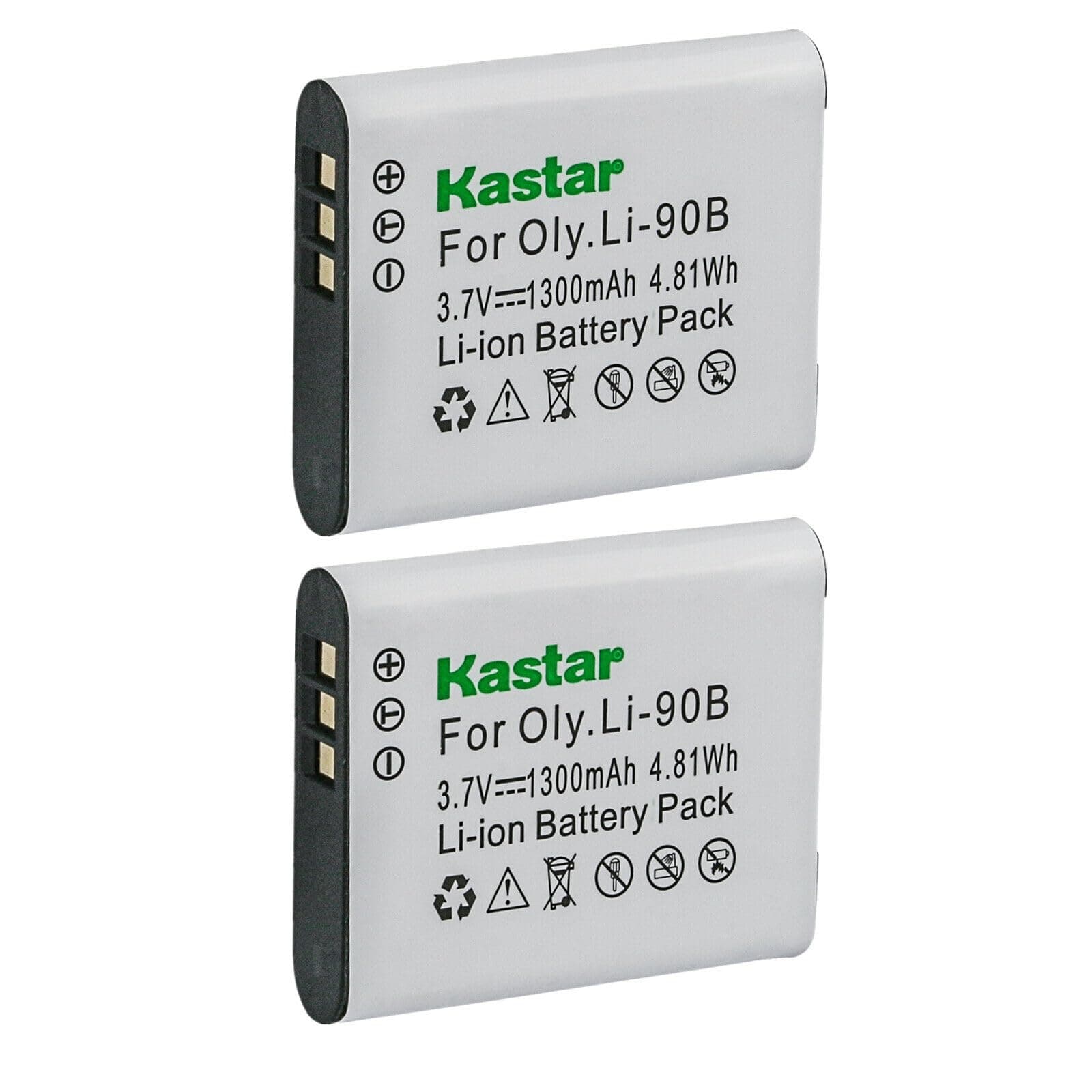 Kastar 2-Pack Battery Replacement for Ricoh DB-110 DB110 Battery, Ricoh Theta V 360 Spherical Camera, Ricoh Theta Z1 360 Spherical Camera, PEN1067, 910830, Ricoh Theta X 360 Spherical Camera