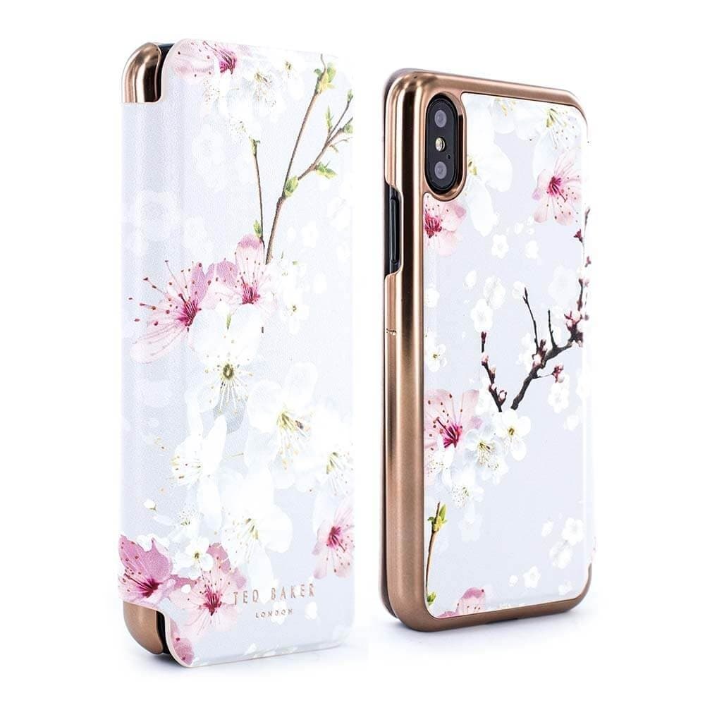 Ted Baker BREEK Mirror Folio Case for iPhone X - Oriental Blossom