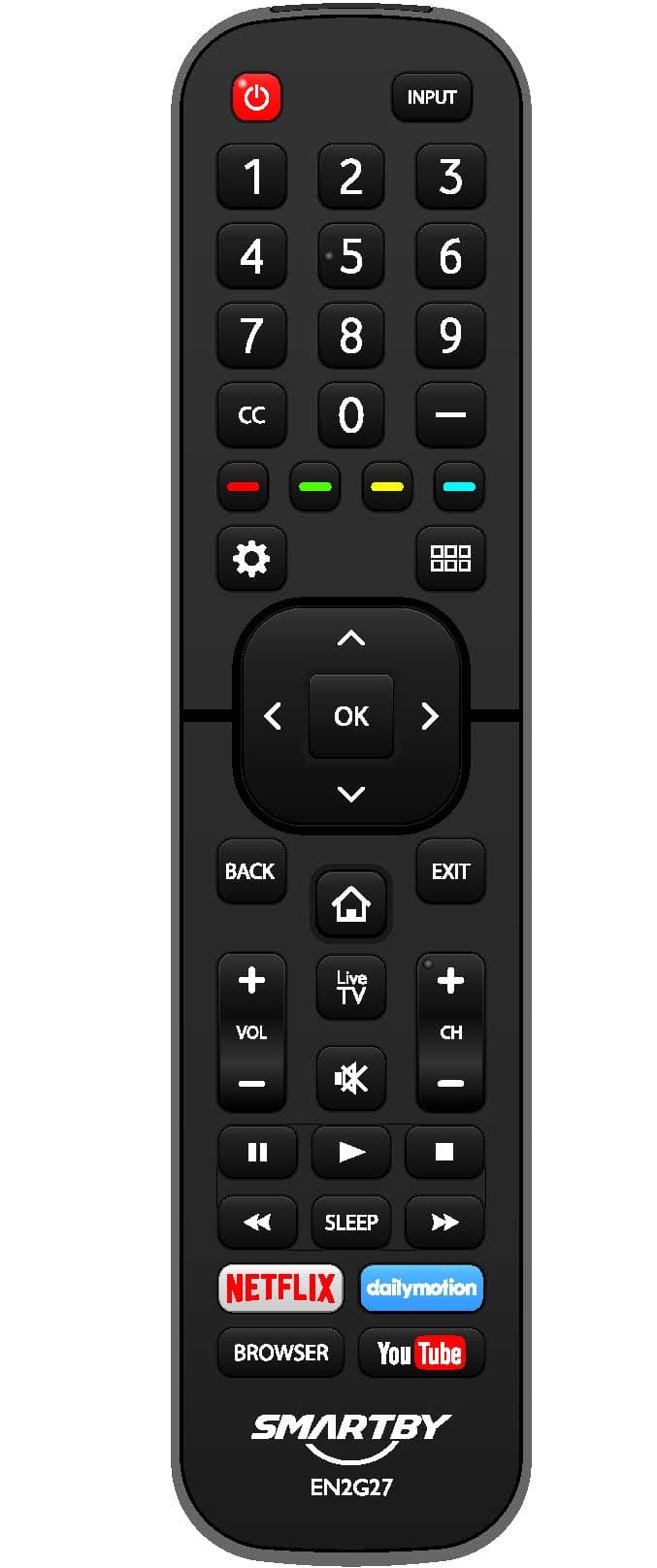 Replacement for Hisense-TV-Remote Compatible with All Hisense 4K LED HD UHD Smart TVs
