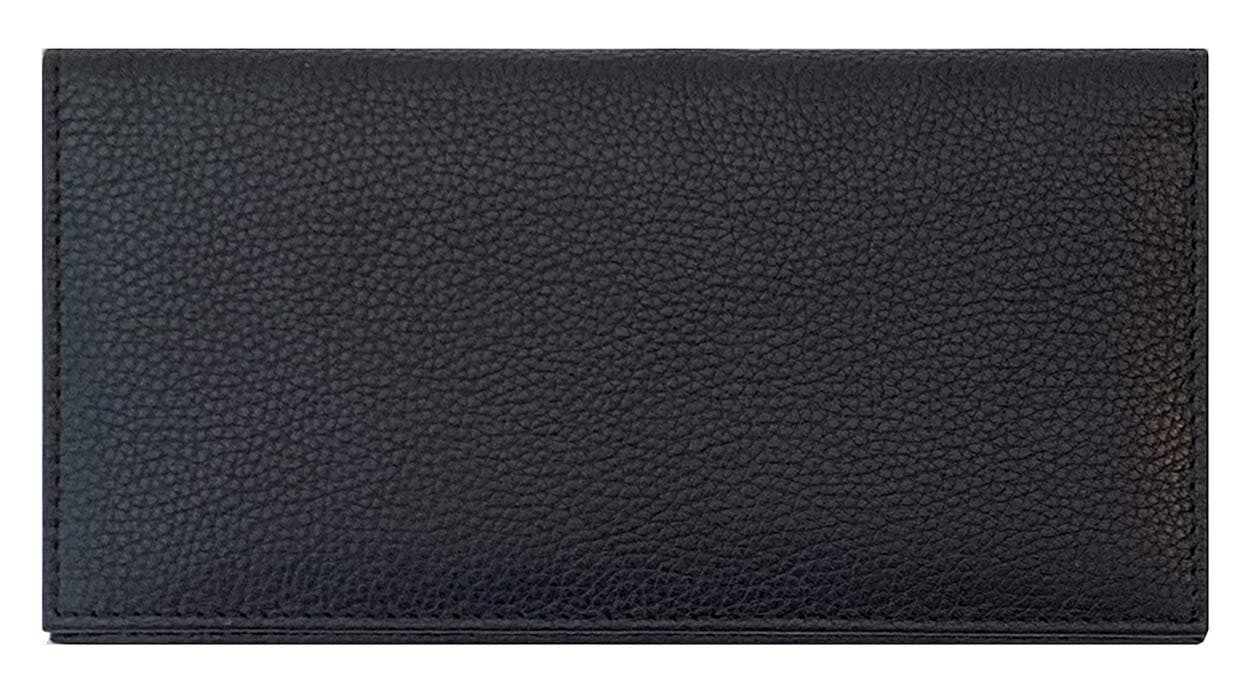 123 Cheap ChecksBlack Basic Genuine Leather Checkbook Cover For Men & Women