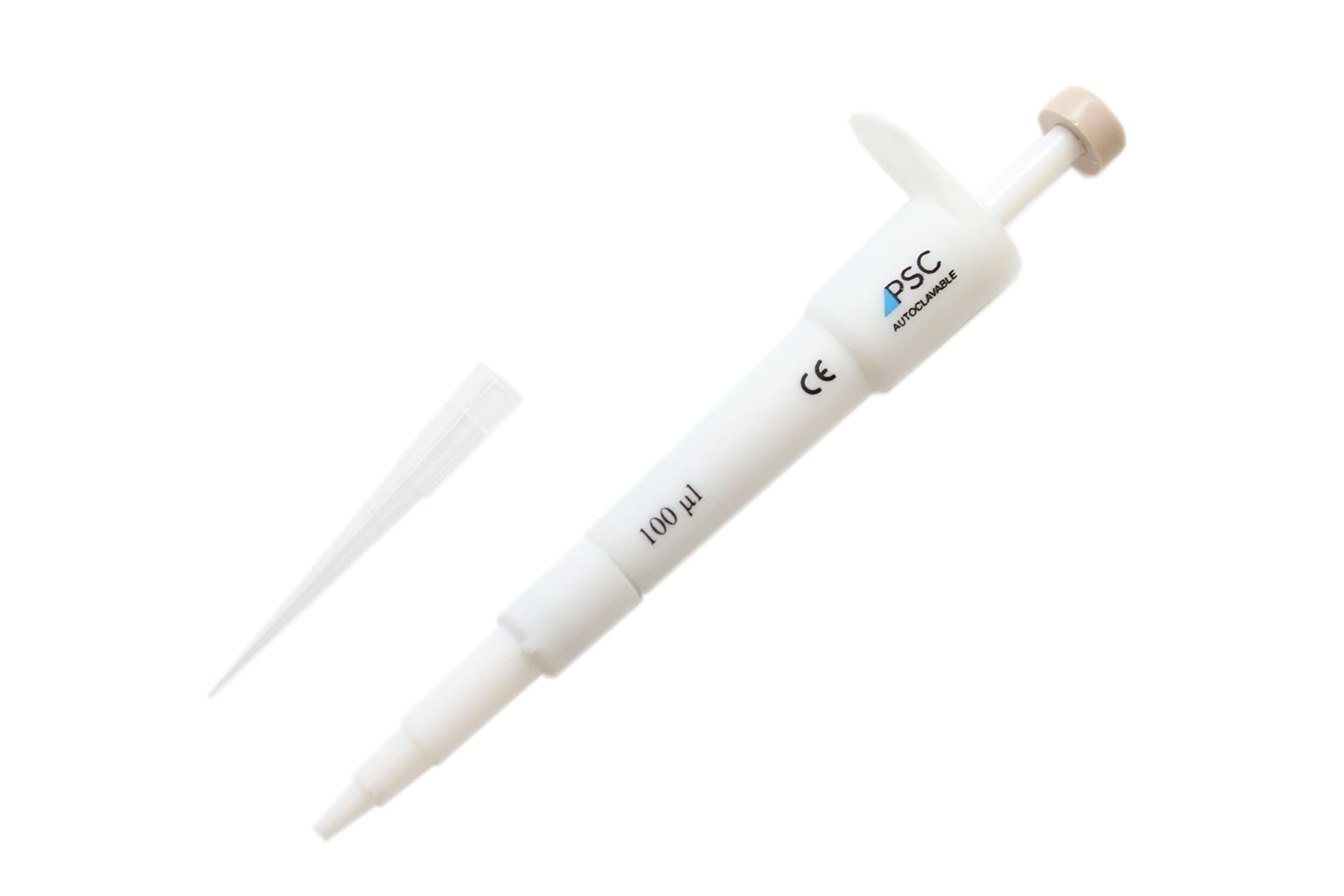 PSC 3800106 Polypropylene Fixed Volume Micropipette with Batch Calibration Certificate, 4.9" Length, 100 µL