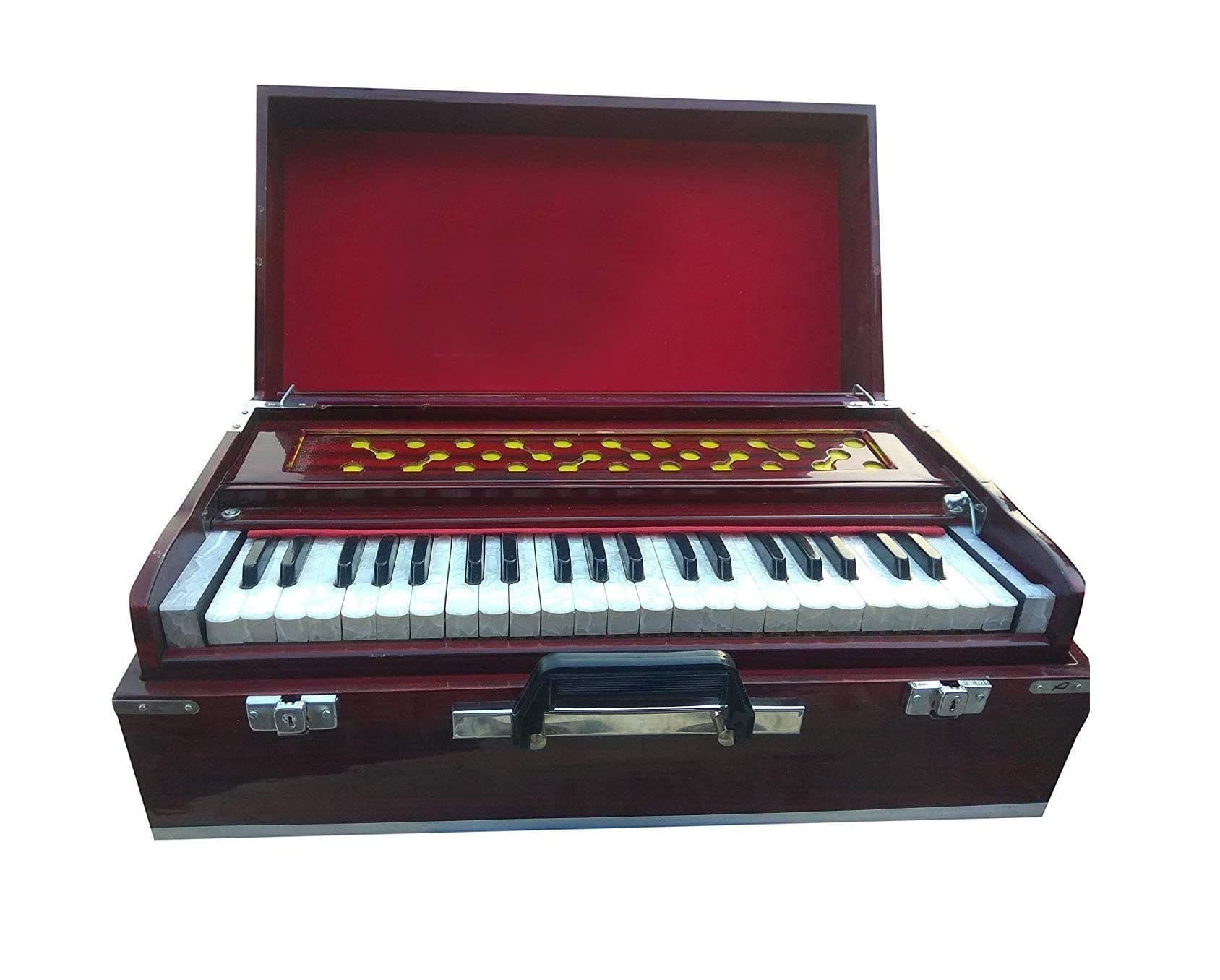 SG MUSICAL Folding Harmonium, 42 Keys, Coupler Function, 3.25 octave, Multifold Bellow Premium Quaity Harmonium