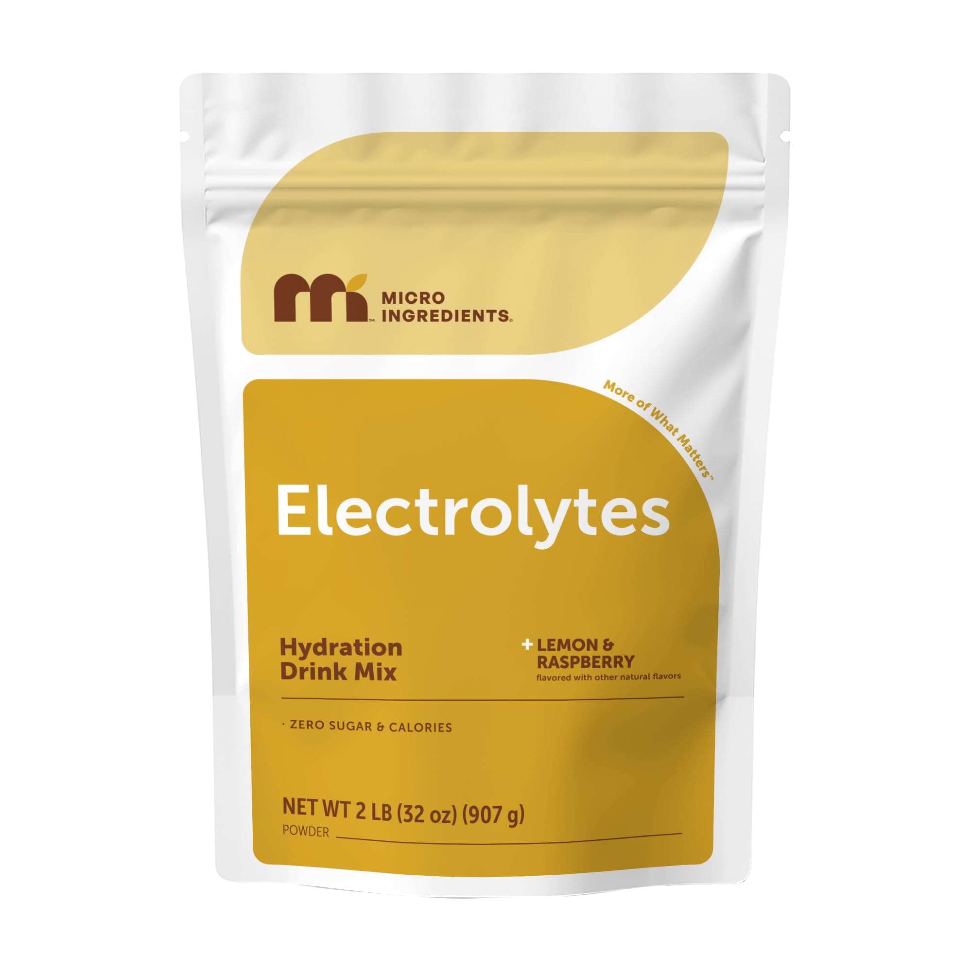 Electrolyte Powder, 2 lbs (139 Servings) | Lemon Raspberry Flavor | High Potassium (1,000mg) + Coconut Water & Real Lemon Juice | No Sugar, Keto Friendly | Non-GMO