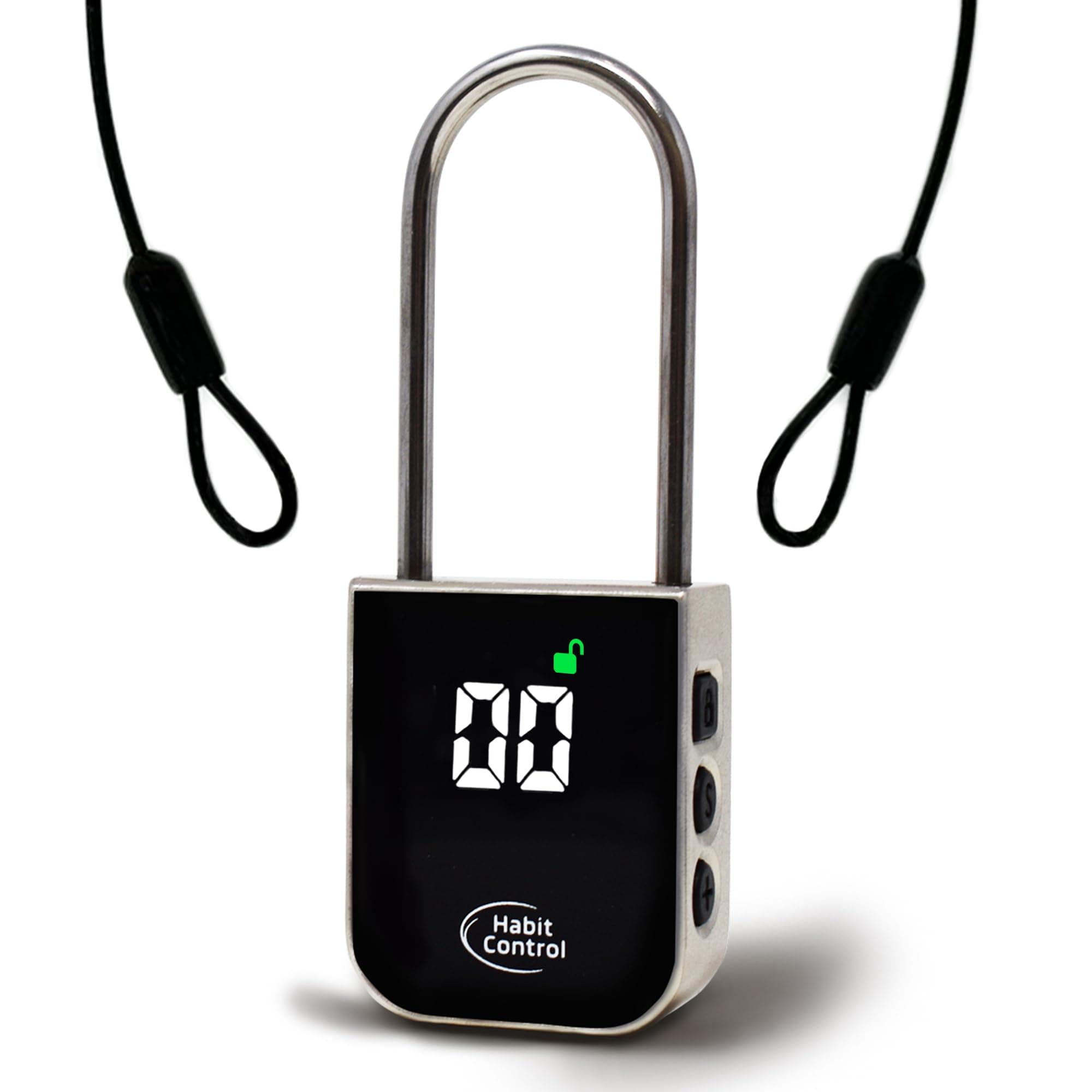 Habit Control Metal Timer Lock - Smart Padlock for Kitchen Cabinets, Timed Out Keyless Pad Lock, Electronic Time Locking Lock for Cell Phones, Snack, Liquor, Game Consoles & Other Unwanted Temptations