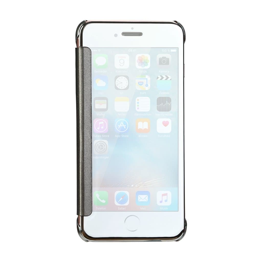iMusi iPhone 7 Plus Cases/iPhone 8 Plus Cases, Mirror Smart Clear Transparent View Window Flip Cover for Apple iPhone 7 Plus/iPhone 8 Plus - Silver