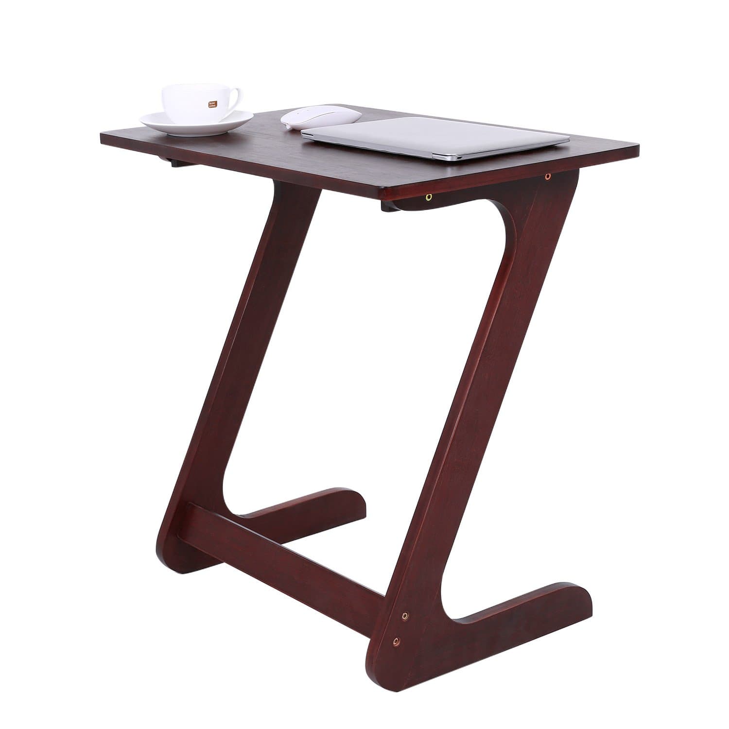 Bathwa Z Side Table Desk Laptop Table Mobile Coffee Table Small Side Table for Coffee Snacks Table made of bamboo Easy to assemble