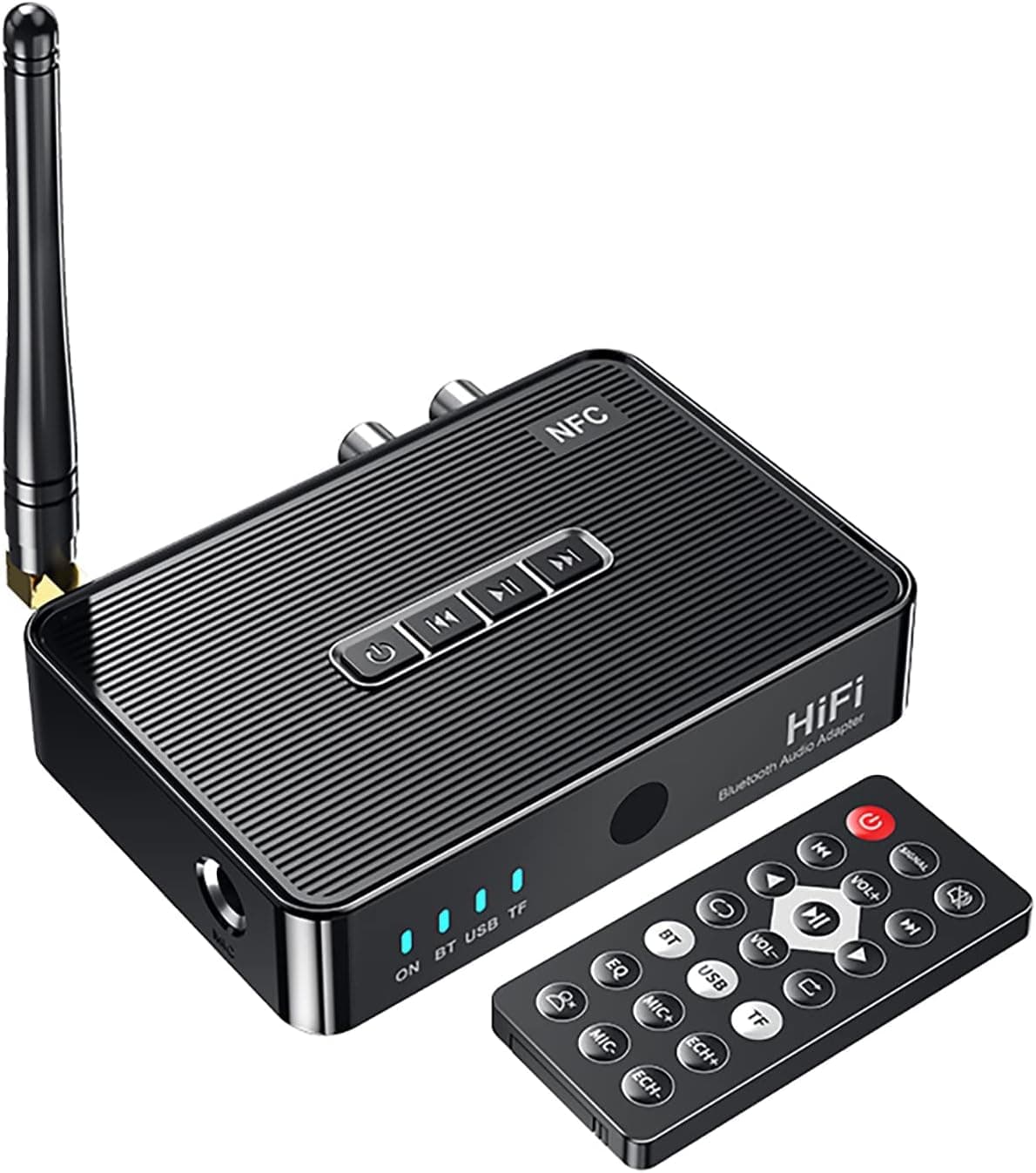 Bluetooth 5.1 Audio Receiver Transmitter,Wireless Audio Adapter NFC to RCA Stereo Audio Amplifier for Home Music Streaming-EPL-1097WA.