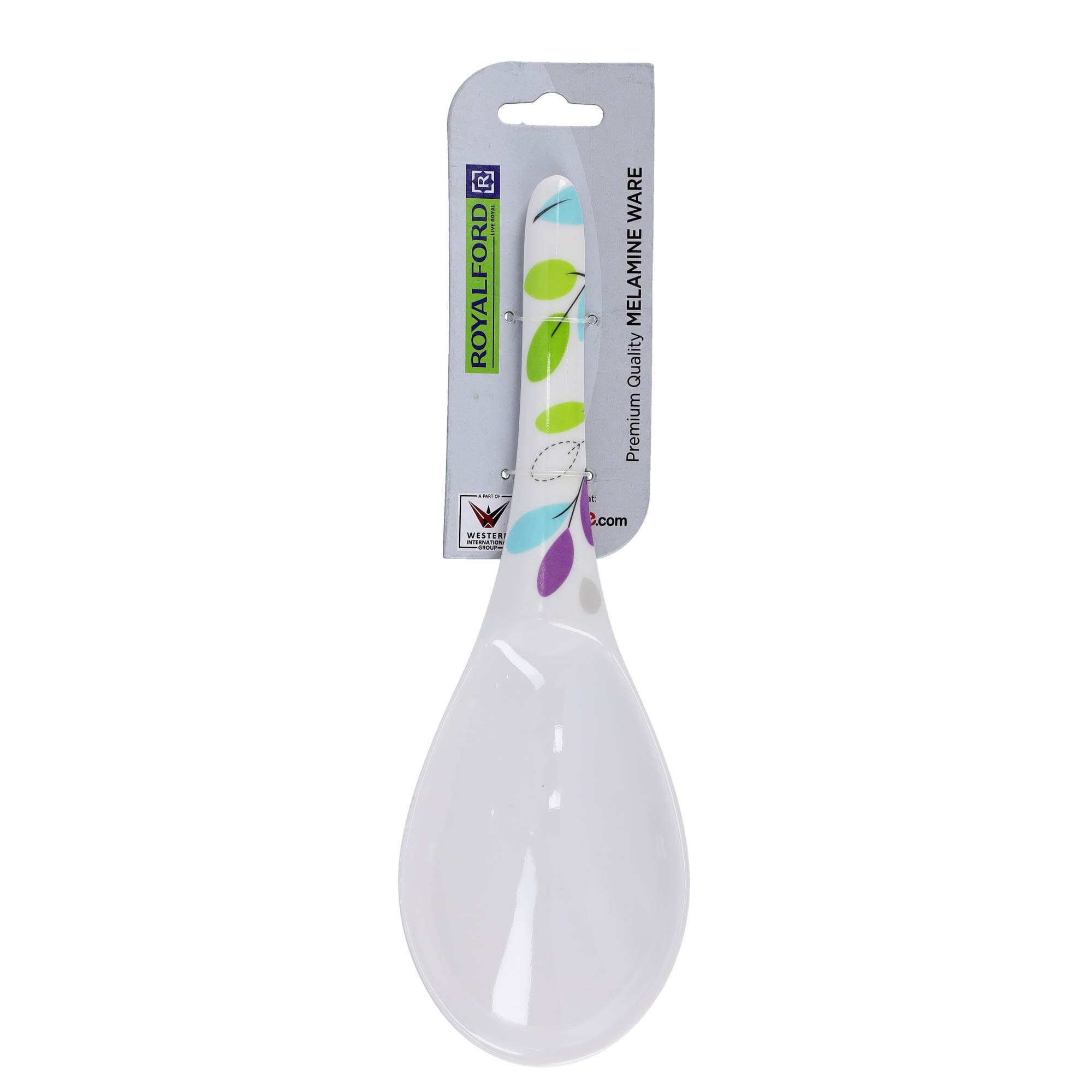 Royalford Melamine Serving Spoon with Leaf Design
