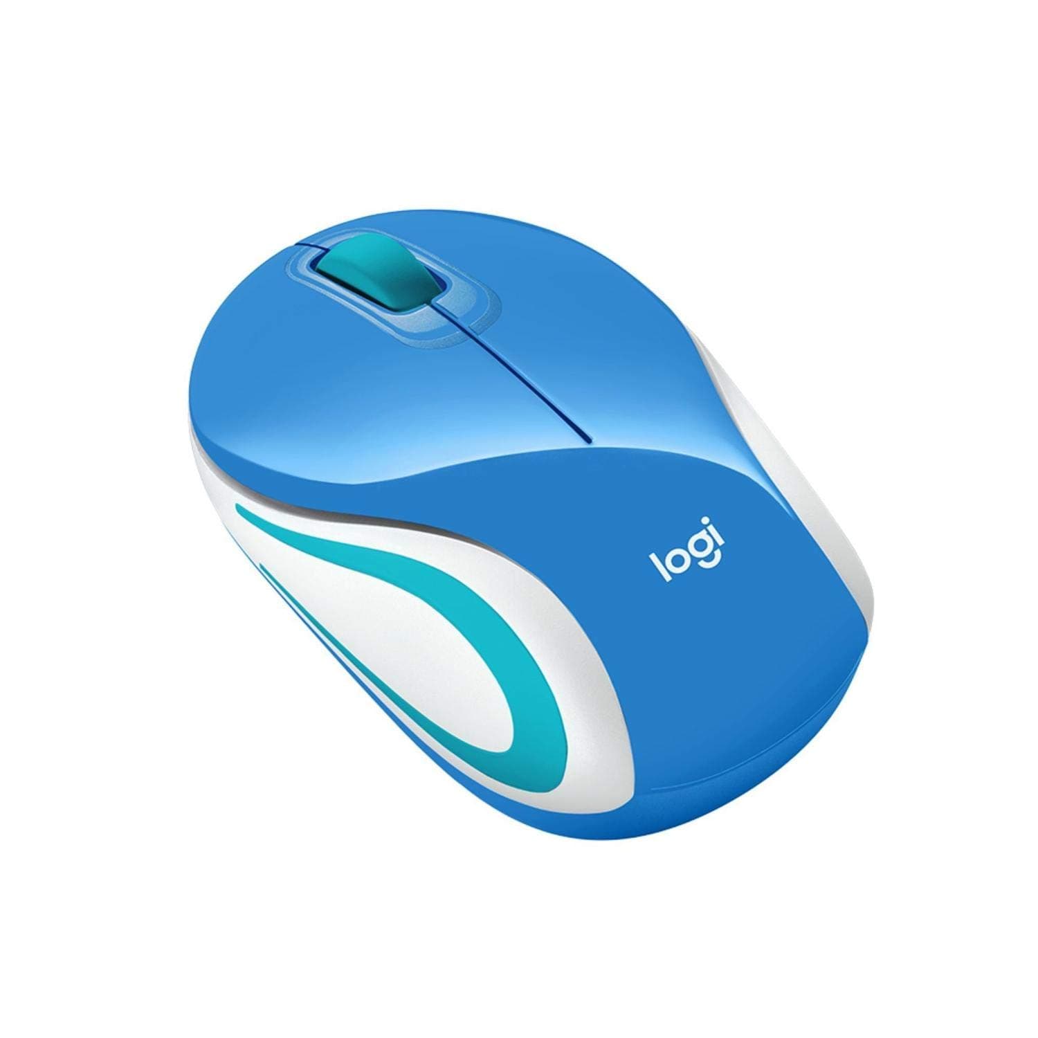 Wireless Mini Mouse M187 Ultra Portable,1000 DPI Optical Tracking, 3-Buttons, PC/Mac/Laptop - Palace Blue