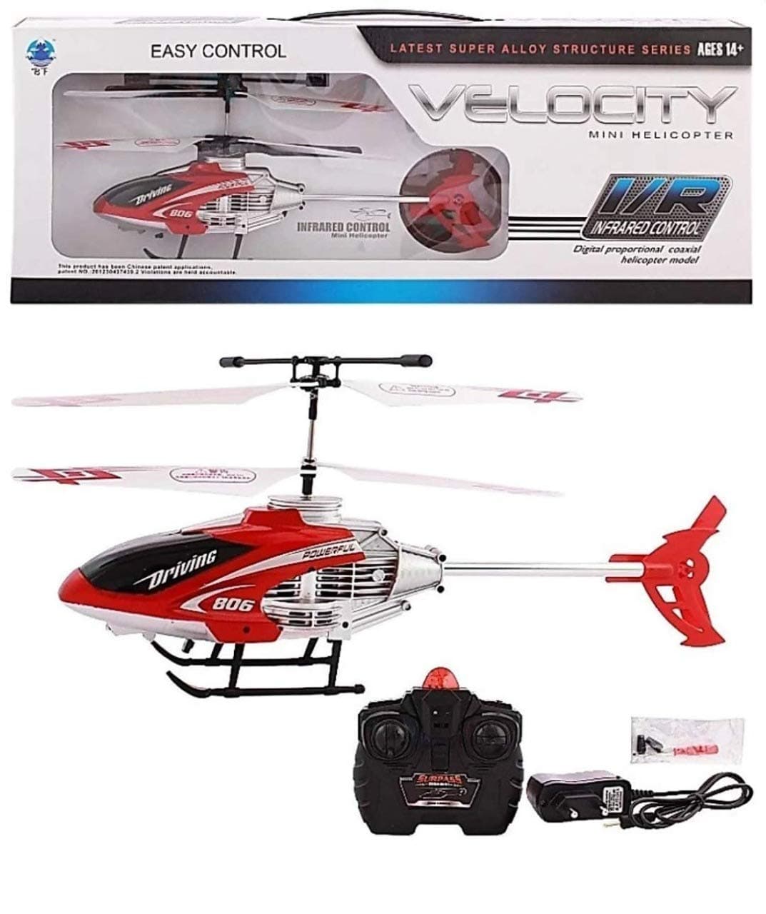Kitty Zone Velocity New. Remote Control Flying, Helicopter With, Unbreakable. Blades Infrared Sensors (Kid,Toddler, Multi Colour)