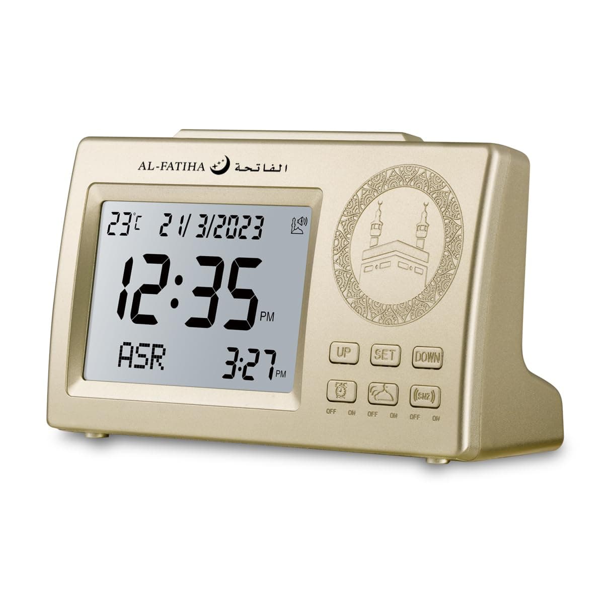 Muslim Azan Clock, Azan Table Prayer Clock with LCD Display, Azan Alarm Clock, Home/Office/Mosque Digital Azan Clock