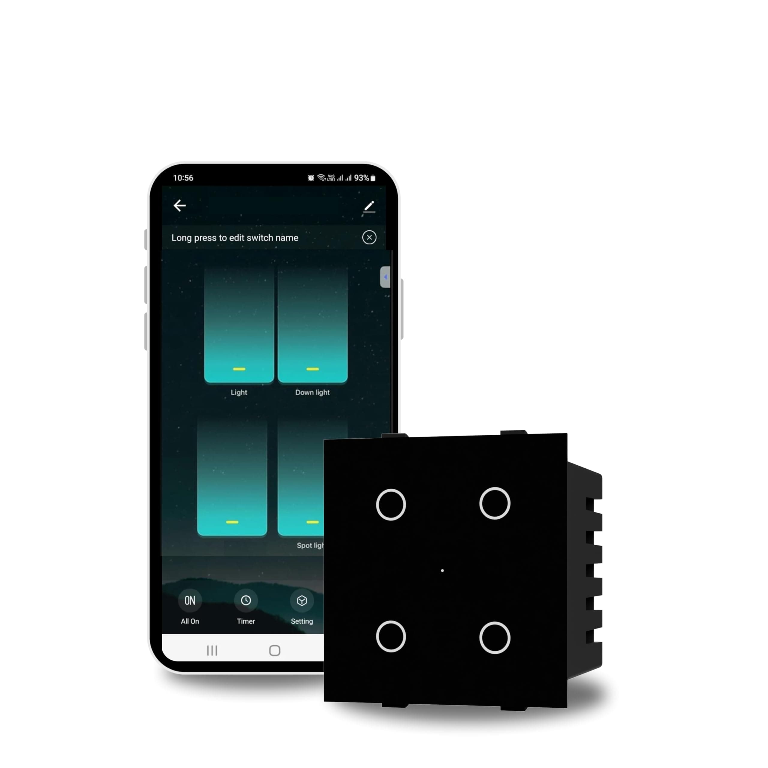 AZIOT Smart Modular 4-Touch Switch: Brighten up your home with effortless control